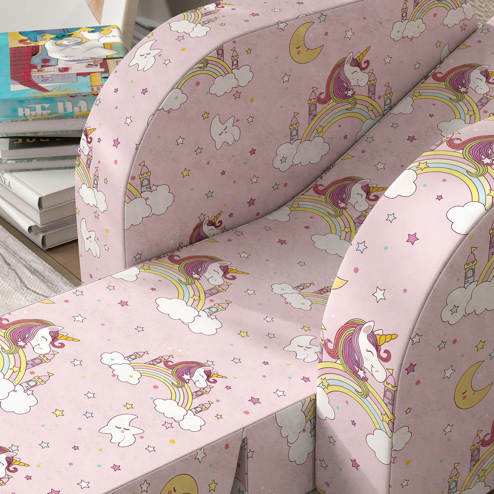 AIYAPLAY Kids Armchair, Foldable Toddler Chair For Bedroom - Image 8