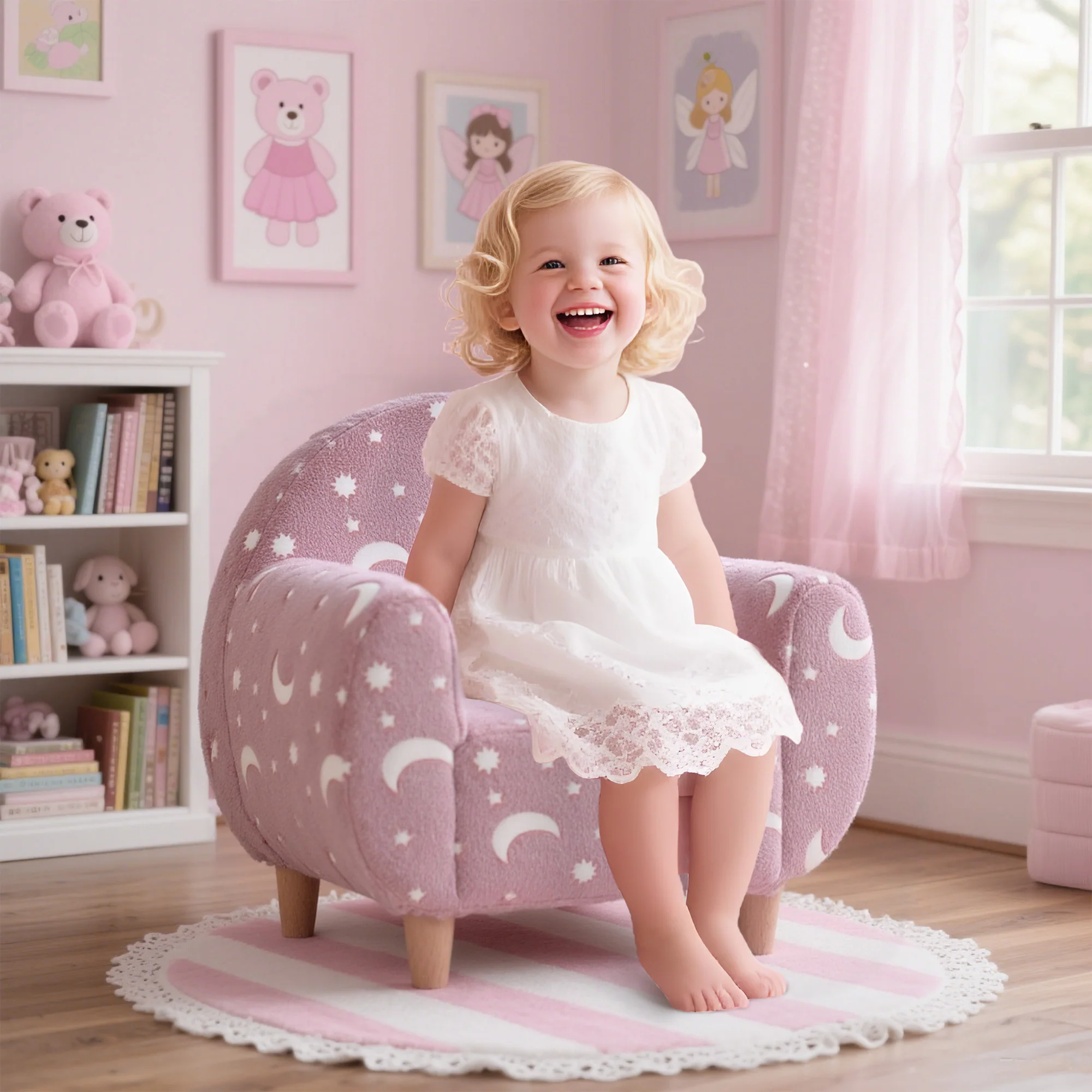 AIYAPLAY Kids Armchair, Glow In The Dark Chair For Bedroom - Image 11
