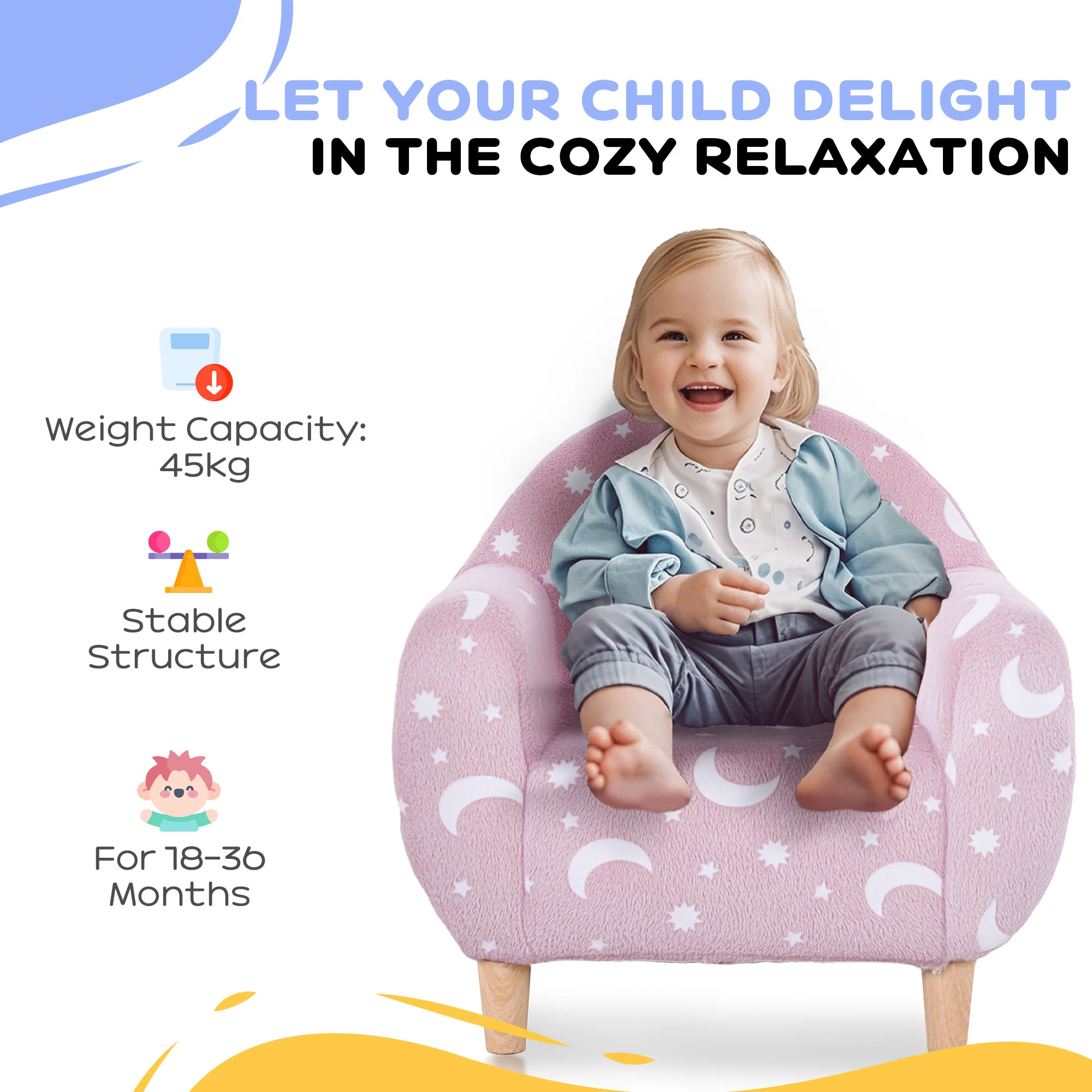 AIYAPLAY Kids Armchair, Glow In The Dark Chair For Bedroom - Image 15
