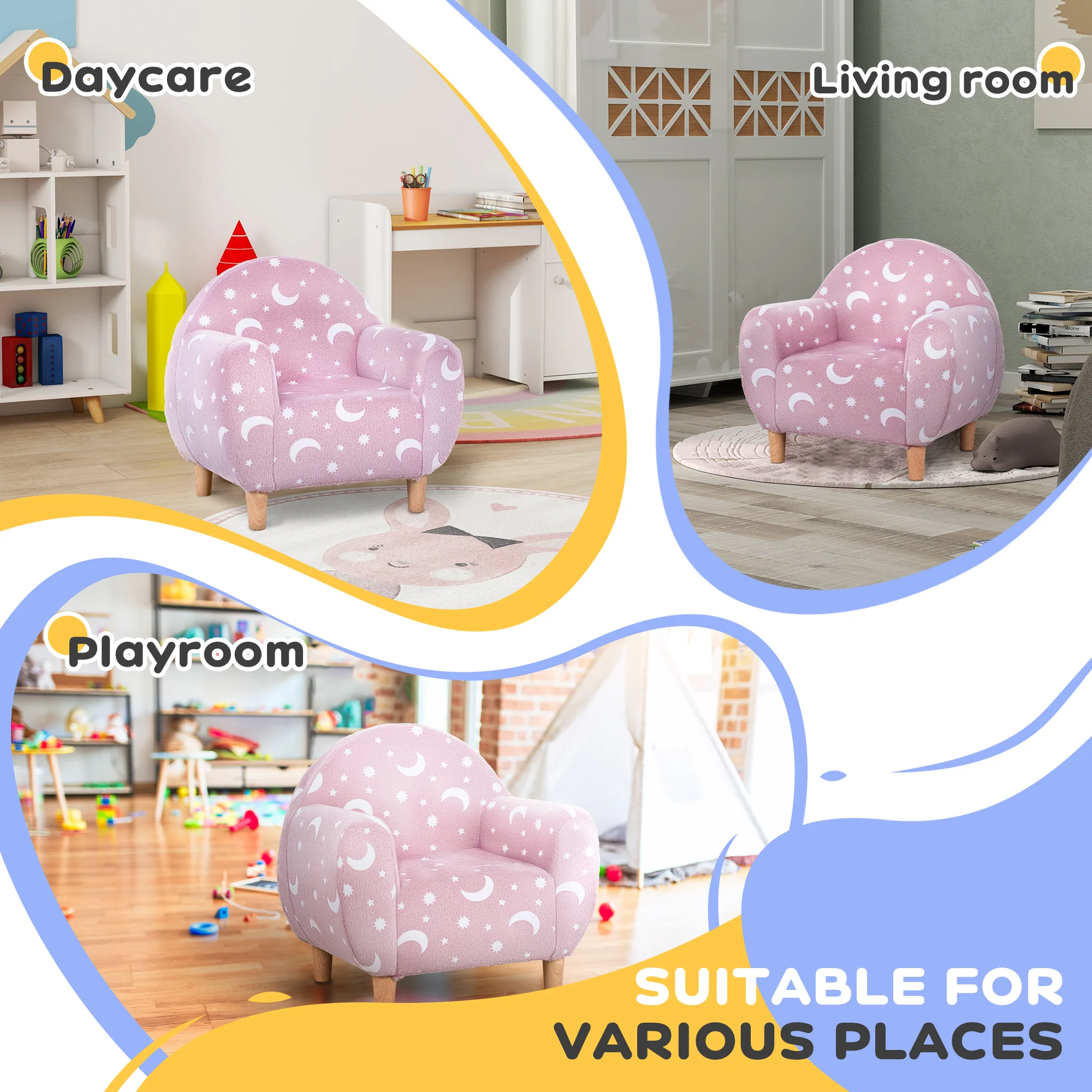 AIYAPLAY Kids Armchair, Glow In The Dark Chair For Bedroom - Image 16