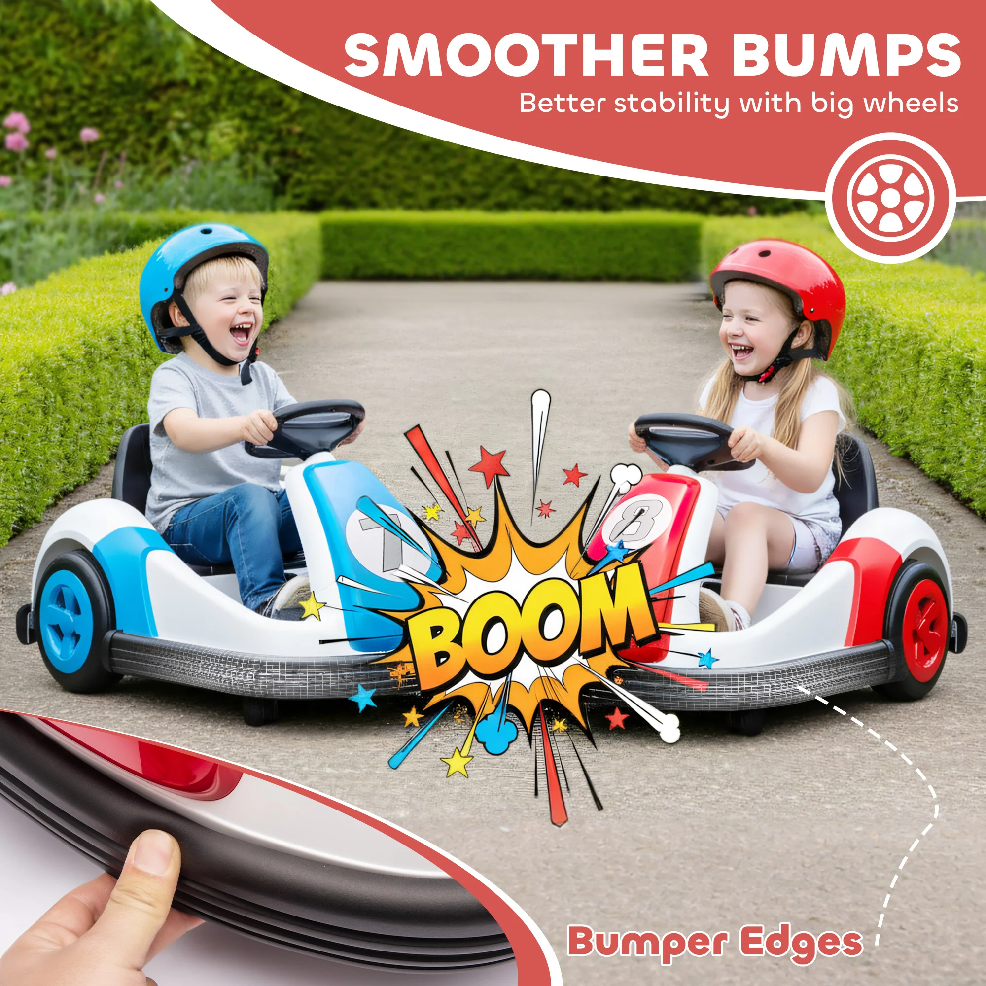 AIYAPLAY Kids Bumper Car With 360-Degree Rotation Spin, Safety Belt - Image 24