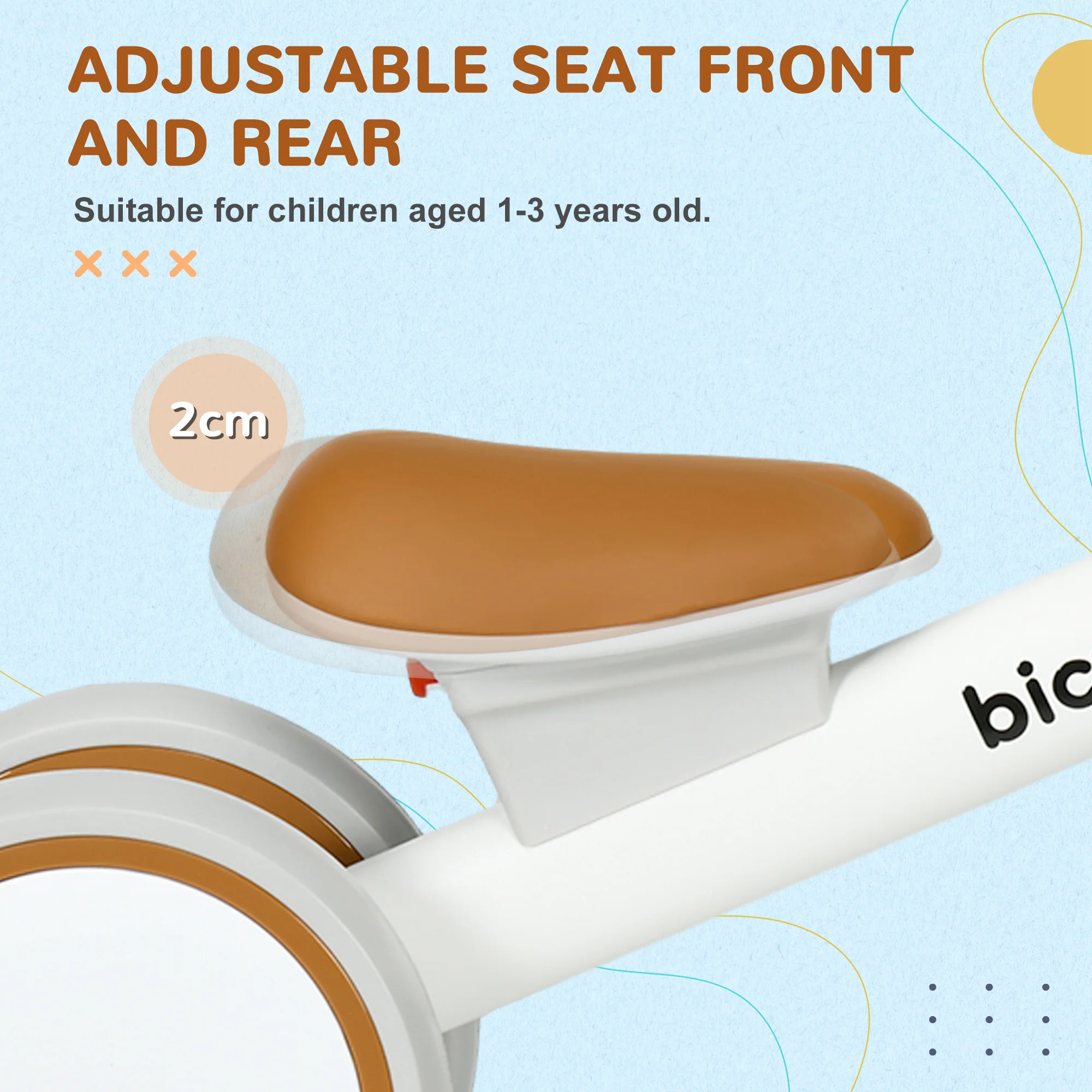 AIYAPLAY Kids Balance Bike For 1-3 Years Old With Adjustable Seat - Image 13