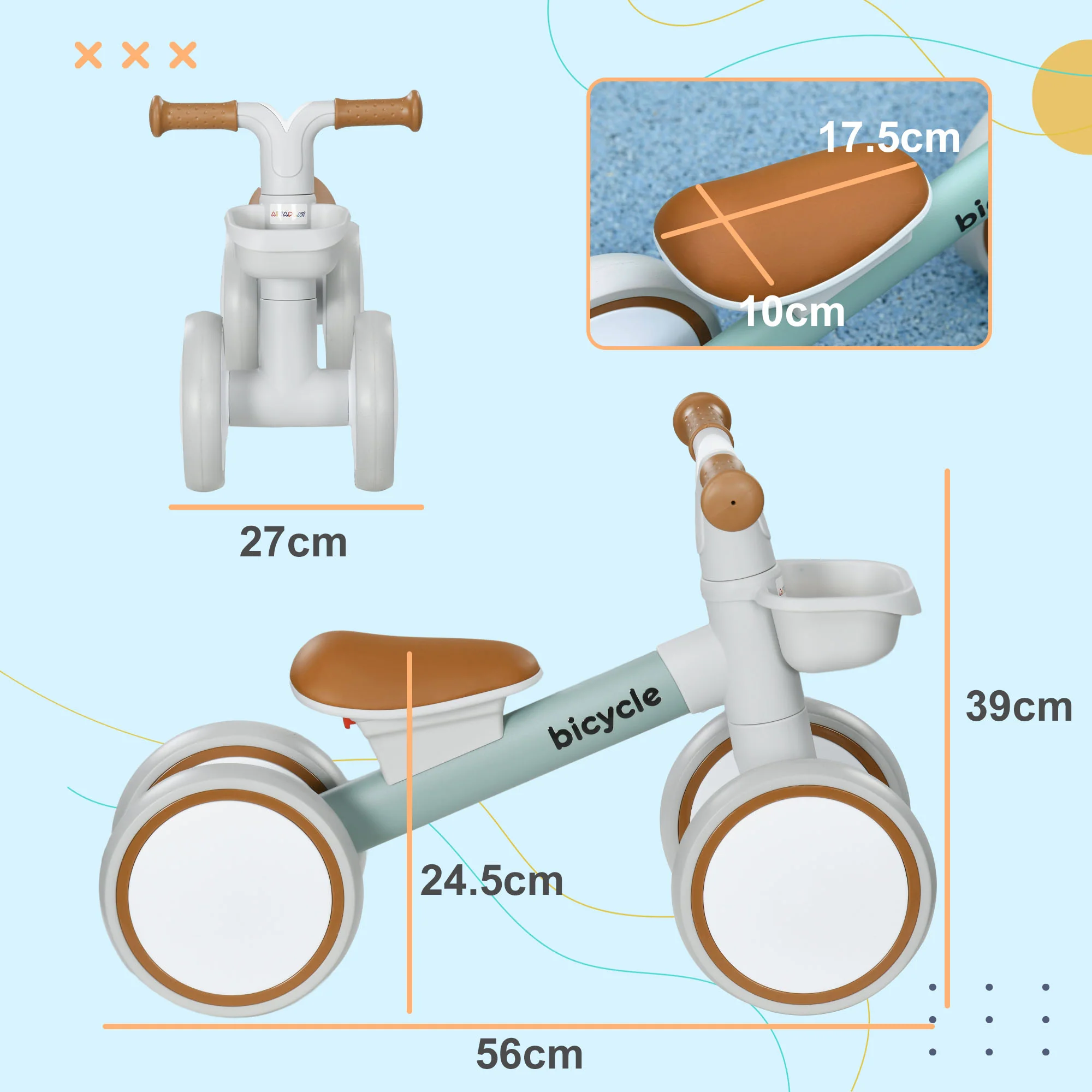 AIYAPLAY Kids Balance Bike For 1-3 Years Old With Adjustable Seat - Image 23
