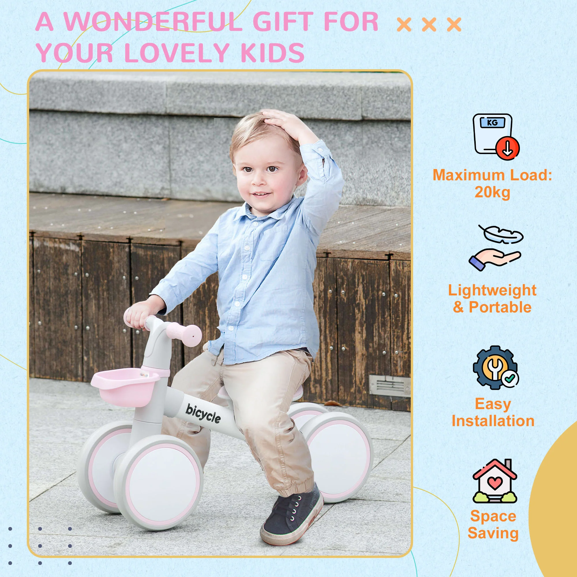 AIYAPLAY Kids Balance Bike For 1-3 Years Old With Adjustable Seat - Image 7