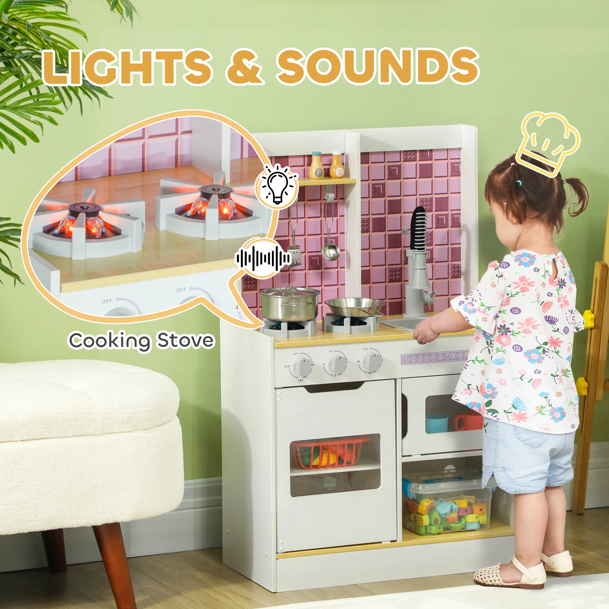AIYAPLAY Kids Play Kitchen - Image 3