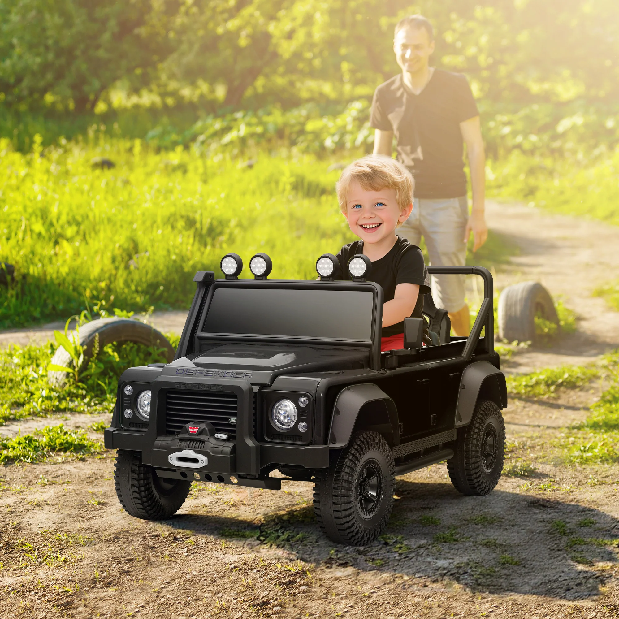 AIYAPLAY Kids Ride On Car, 12V Battery-Powered Electric Car With Remote - Image 2