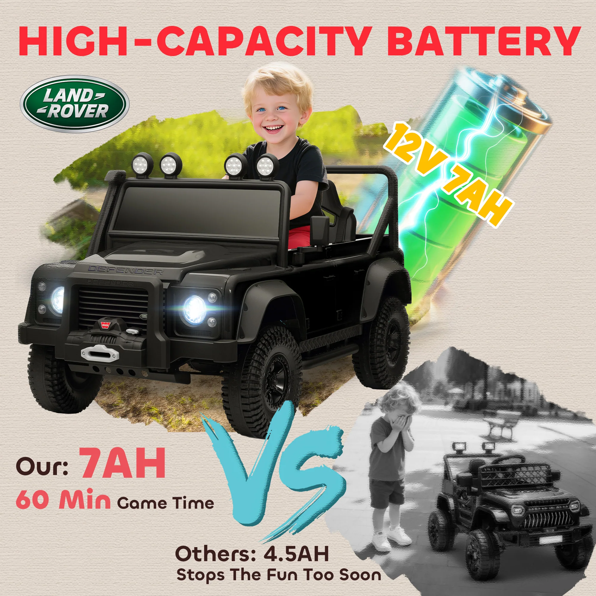 AIYAPLAY Kids Ride On Car, 12V Battery-Powered Electric Car With Remote - Image 4