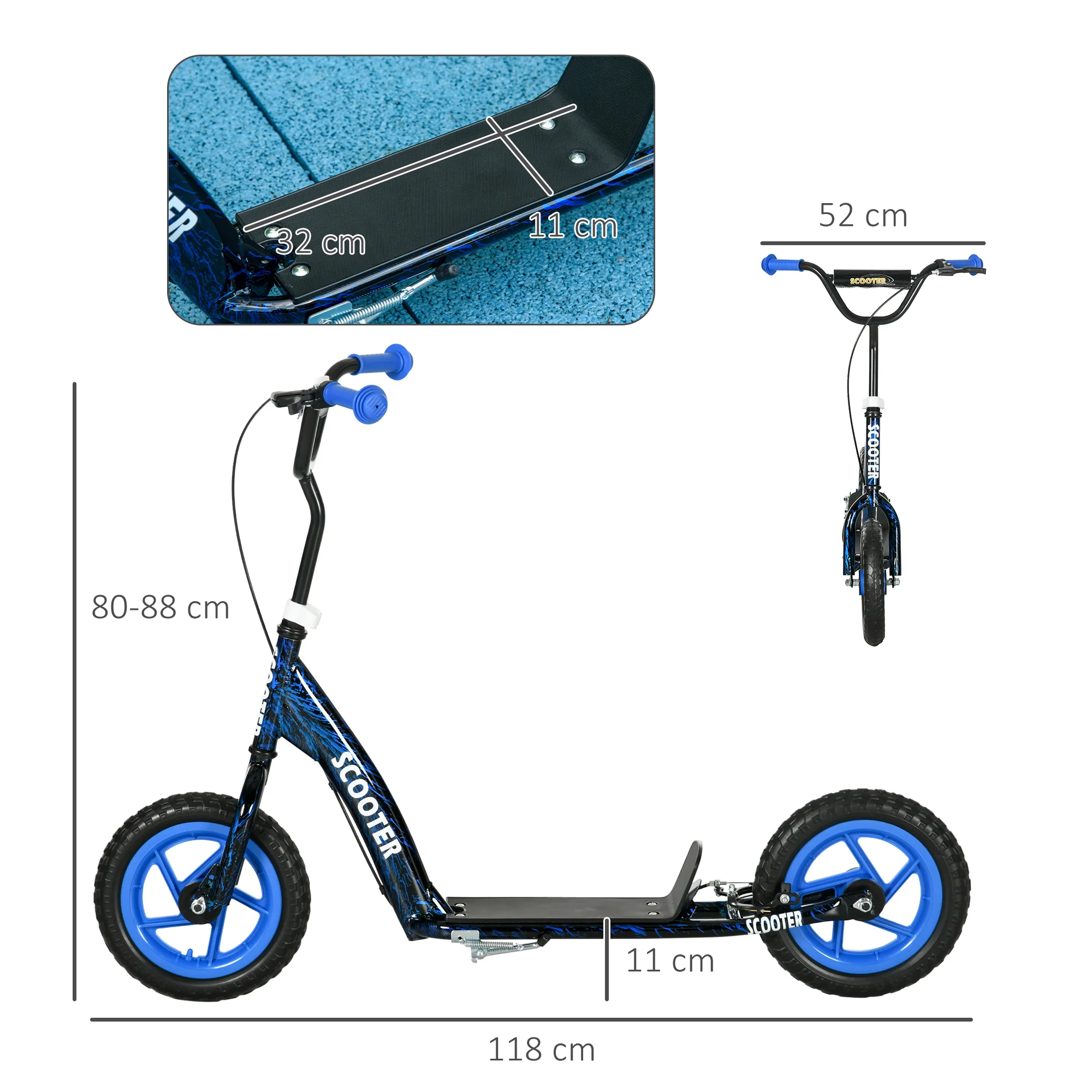 AIYAPLAY Kids Scooter With Adjustable Handlebar, Kick Scooter - Image 5