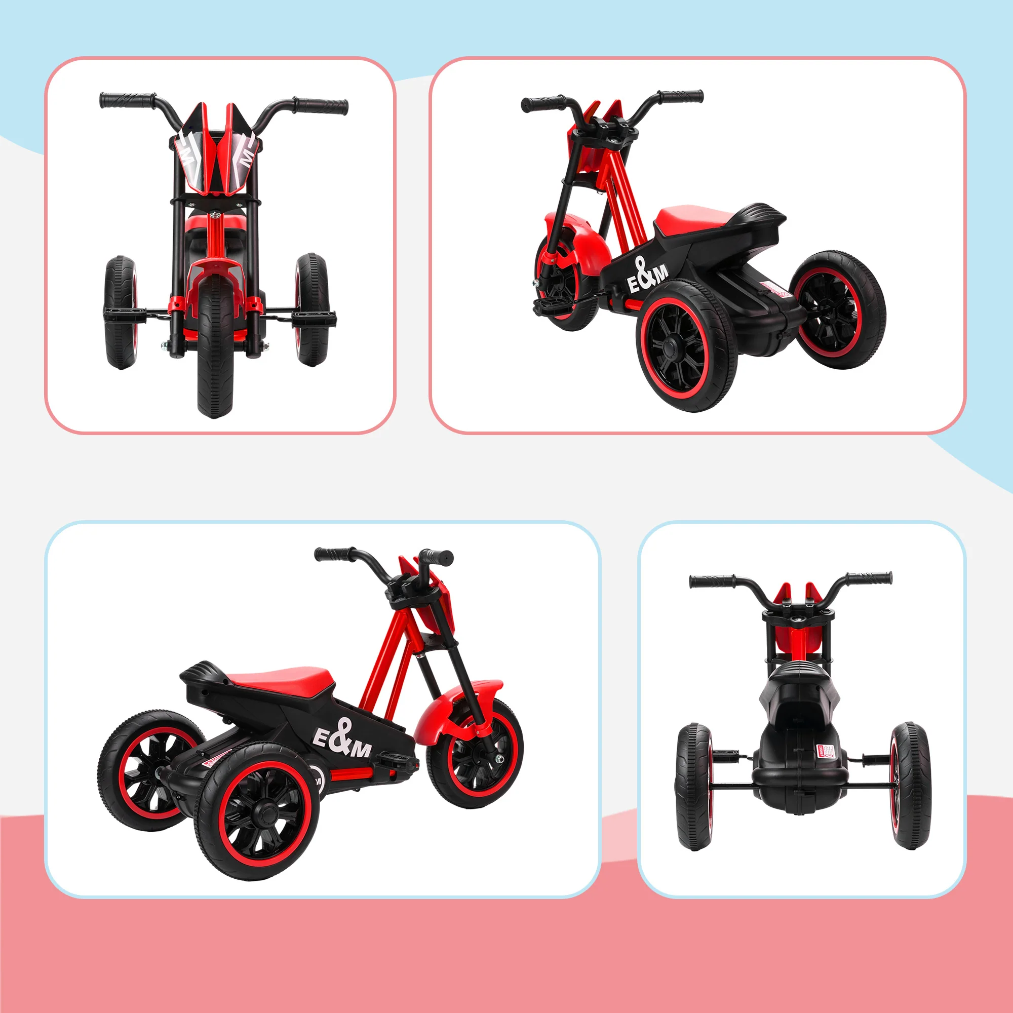 AIYAPLAY Kids Tricycle Baby Trike, 3 Wheel Toddler Balance Bike - Image 8