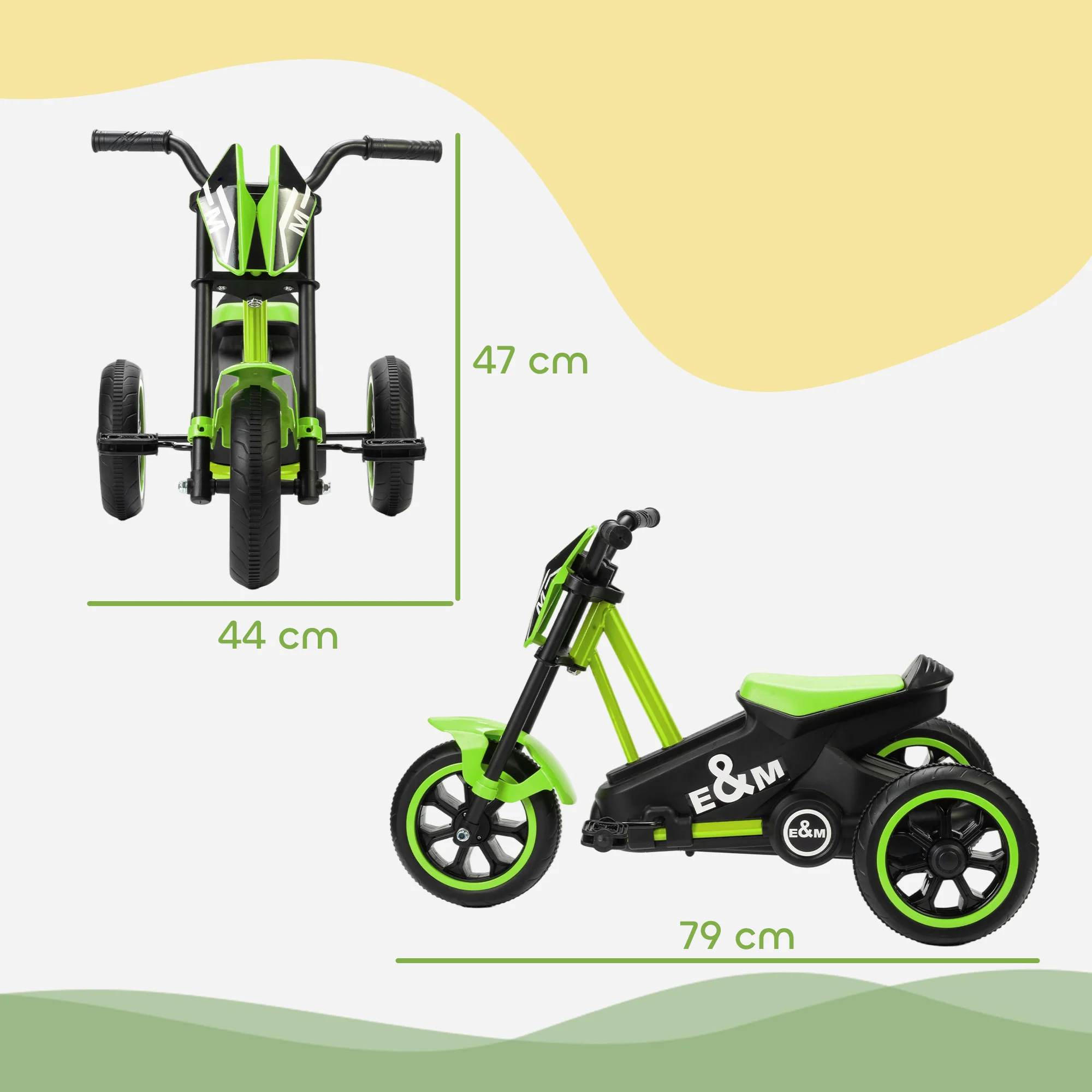AIYAPLAY Kids Tricycle Baby Trike, 3 Wheel Toddler Balance Bike - Image 5