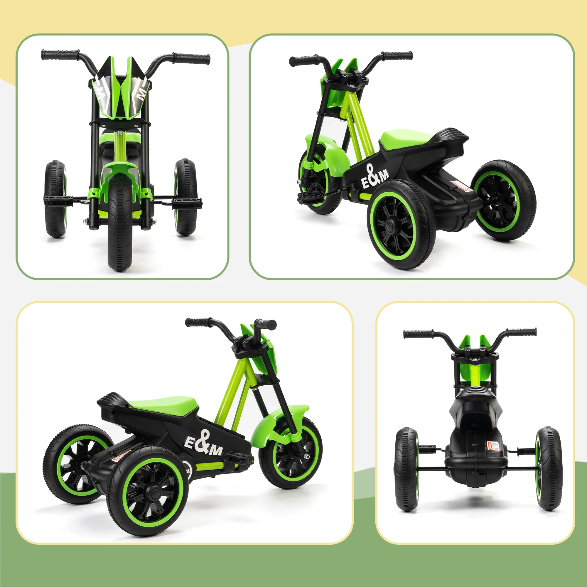 AIYAPLAY Kids Tricycle Baby Trike, 3 Wheel Toddler Balance Bike - Image 8