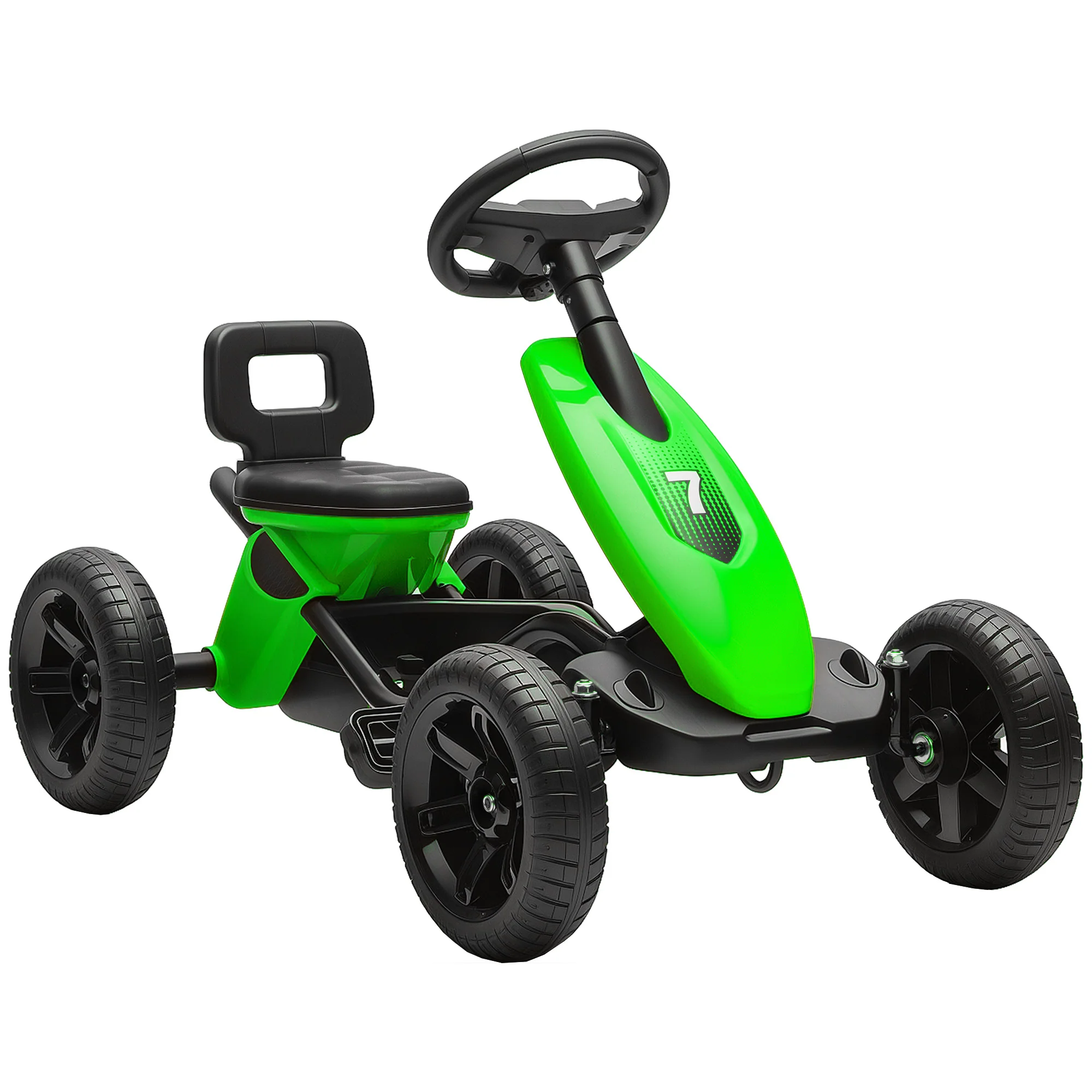 AIYAPLAY Pedal Go-Kart For Kids With Silent EVA Wheels, Metal Frame - Image 10