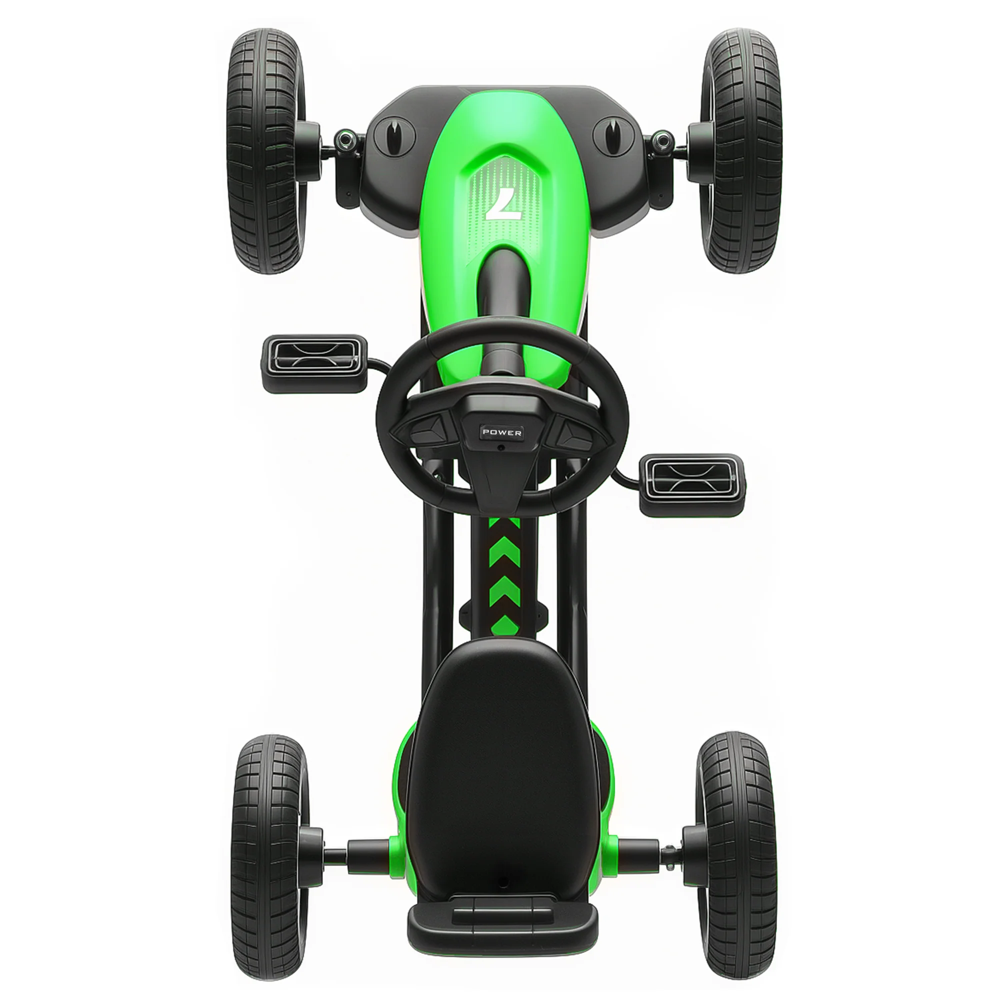 AIYAPLAY Pedal Go-Kart For Kids With Silent EVA Wheels, Metal Frame - Image 17