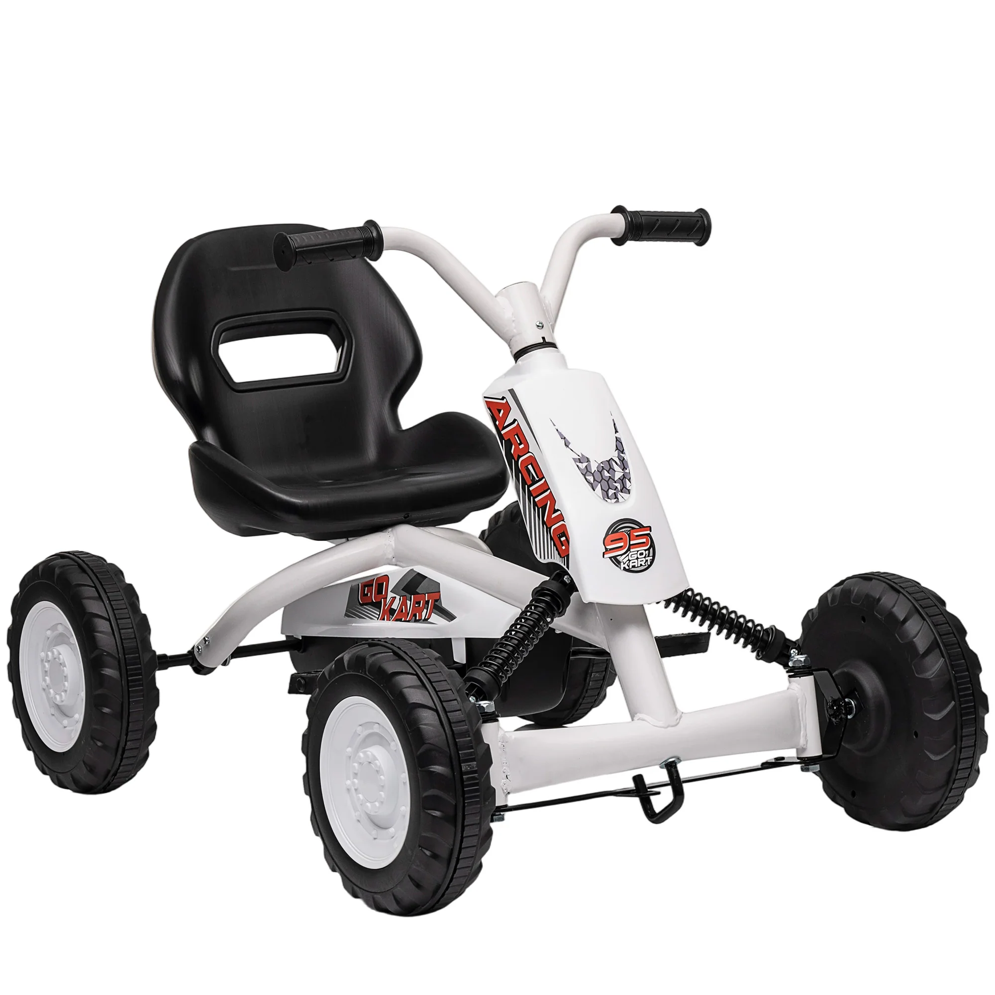 AIYAPLAY Pedal Go Kart, Go Kart For Kids Ages 2-5 Years, White