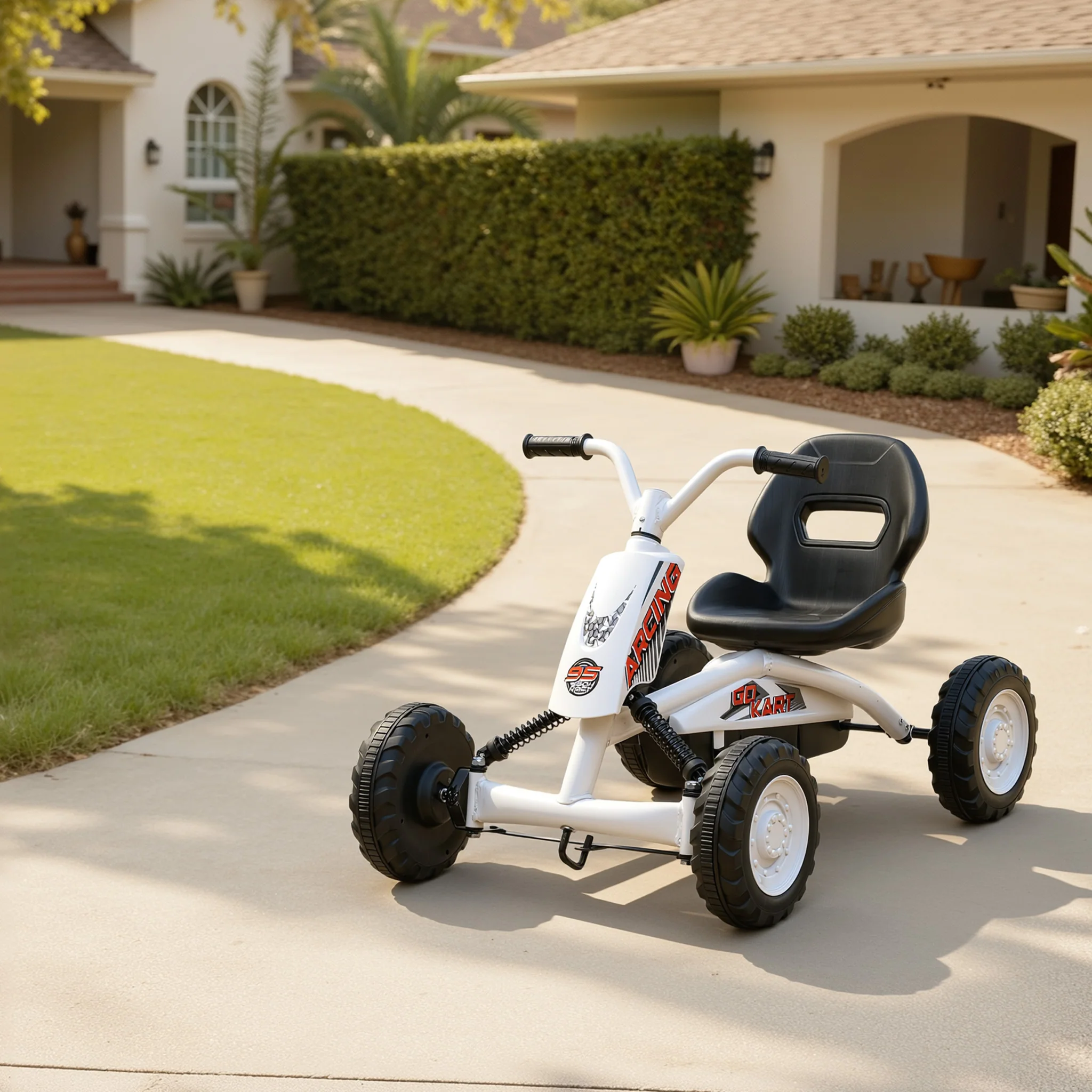 AIYAPLAY Pedal Go Kart, Go Kart For Kids Ages 2-5 Years, White - Image 7