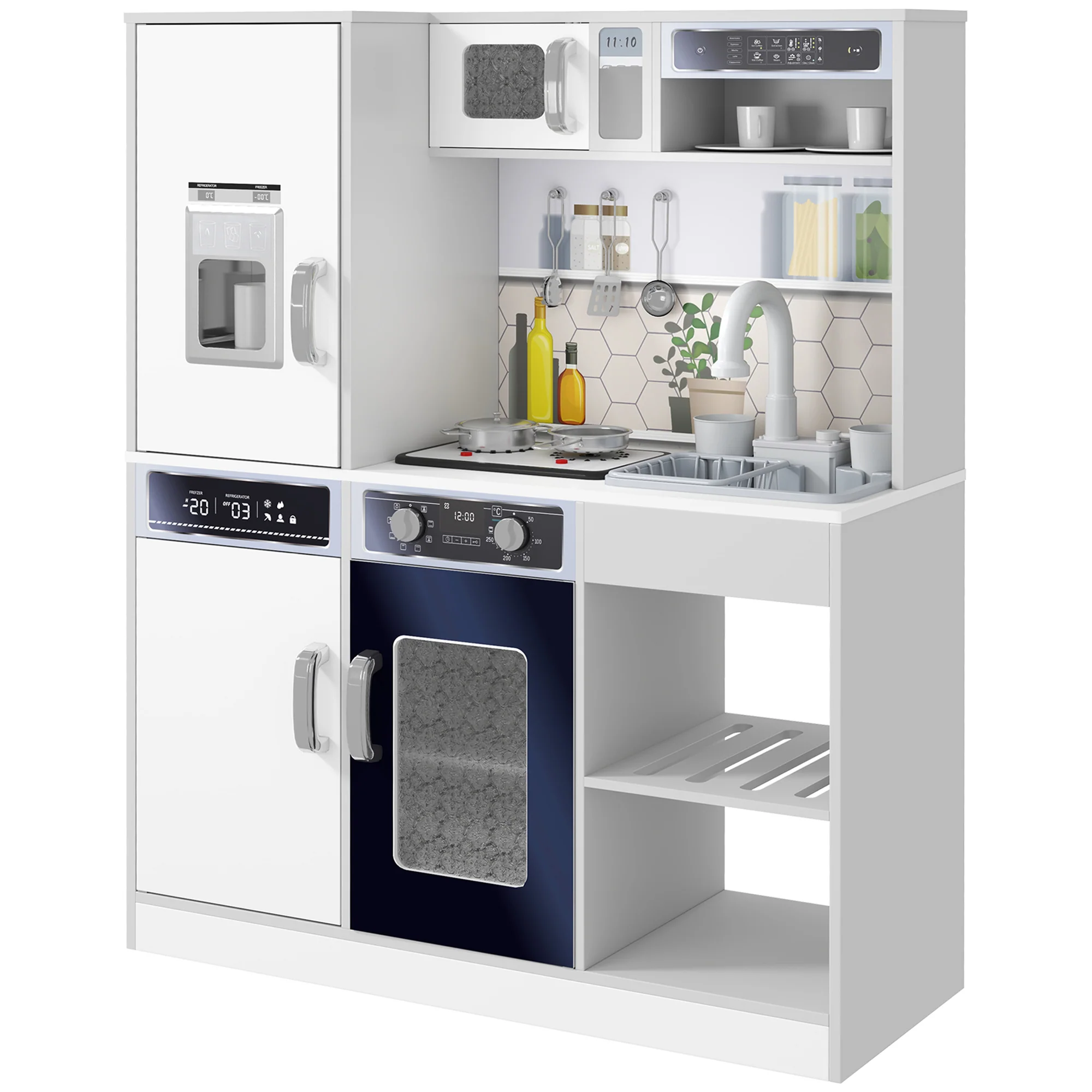 AIYAPLAY Play Kitchen W/ Sounds Lights, Microwave - Image 11