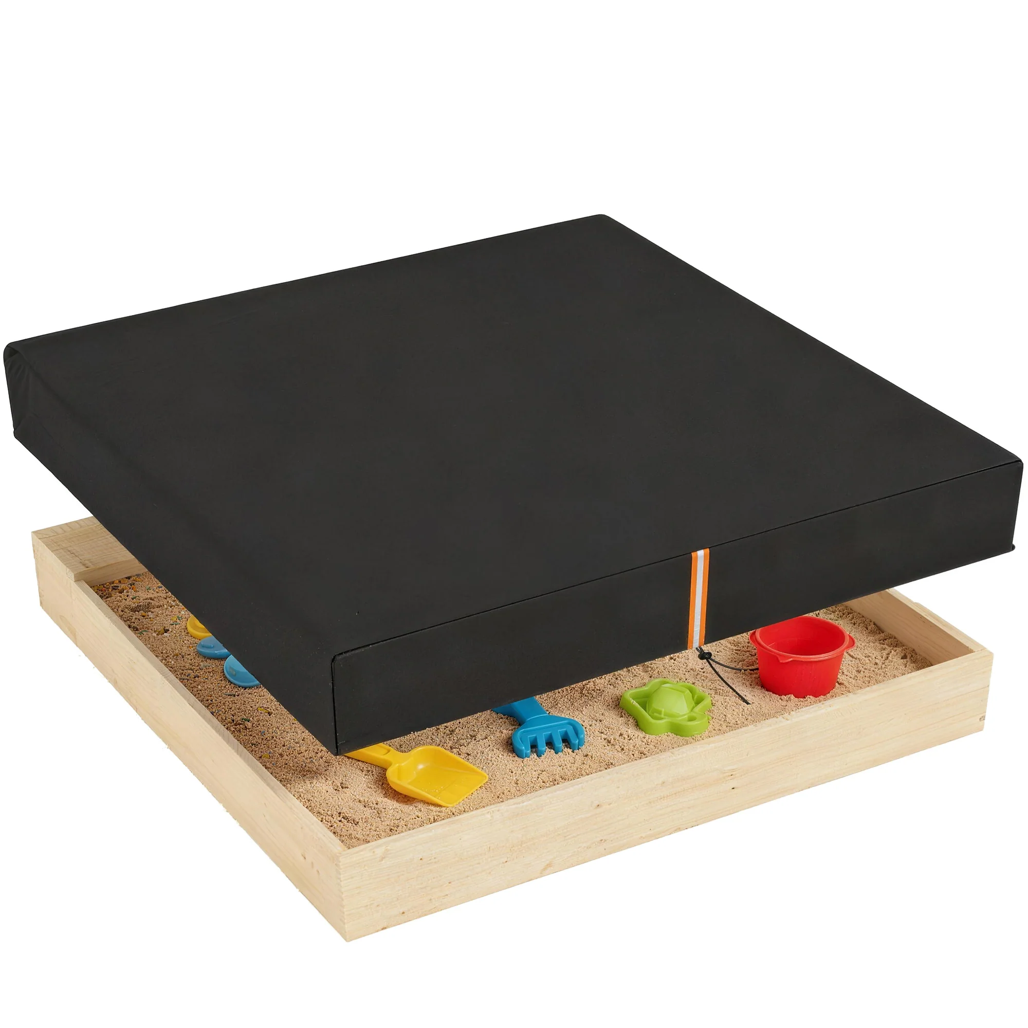 AIYAPLAY Sandbox Cover, Square Sandpit Cover with Drawstring & Elastic Band