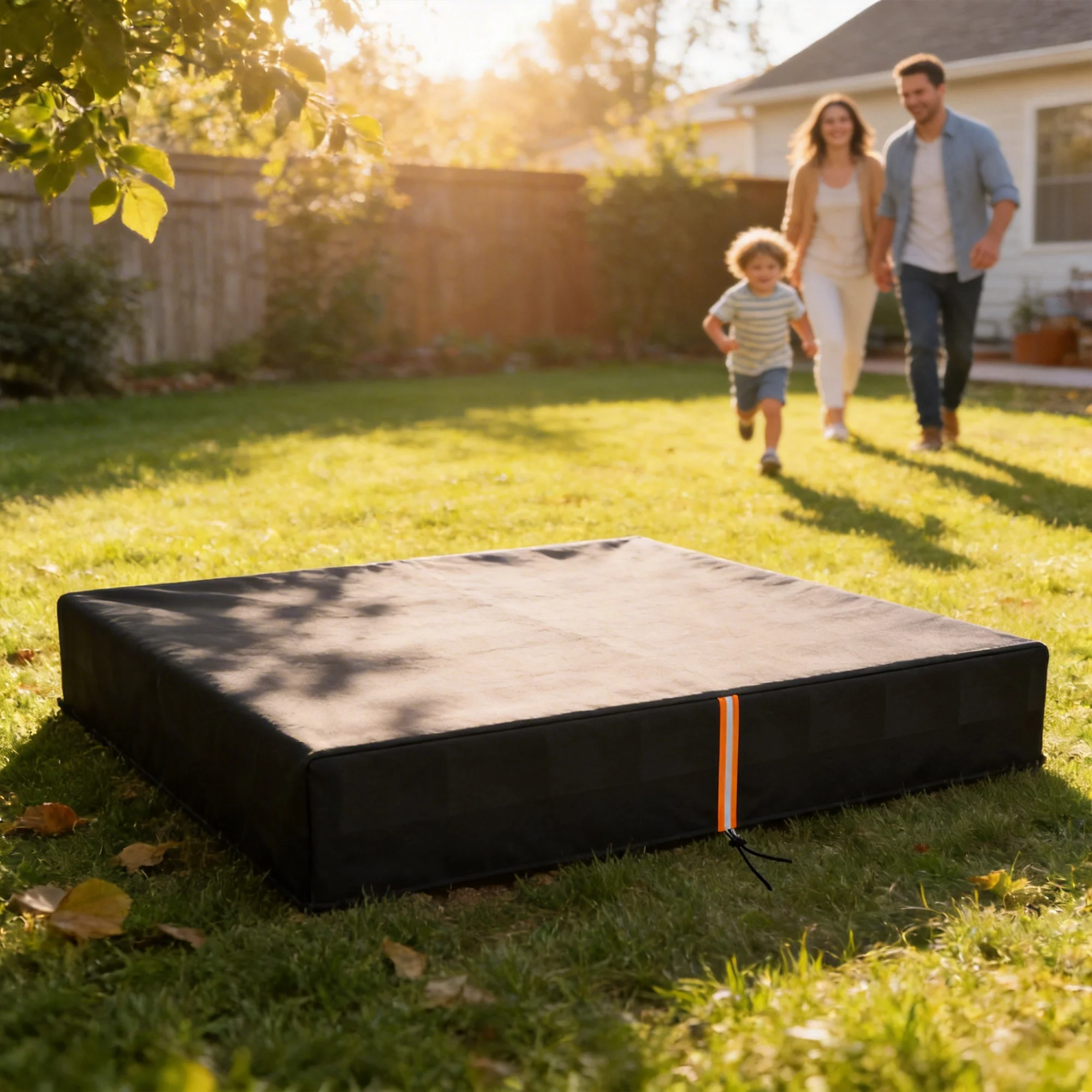 AIYAPLAY Sandbox Cover, Square Sandpit Cover with Drawstring & Elastic Band - Image 2