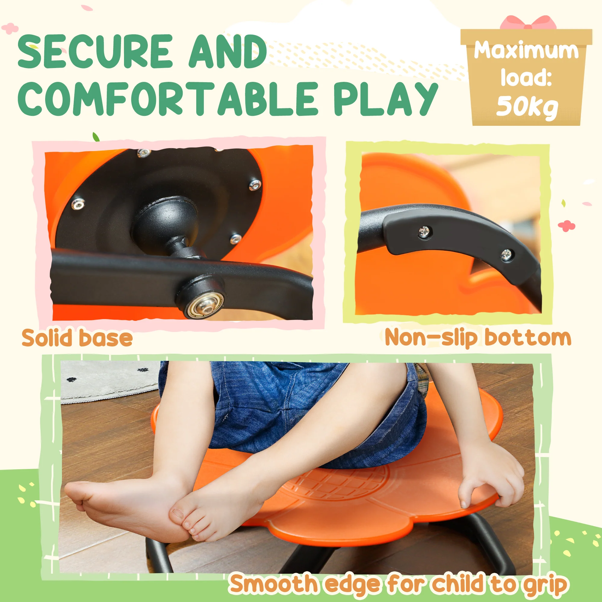 AIYAPLAY Sensory Spinning Chair for Autism Kids, for Coordination & Balance - Image 5