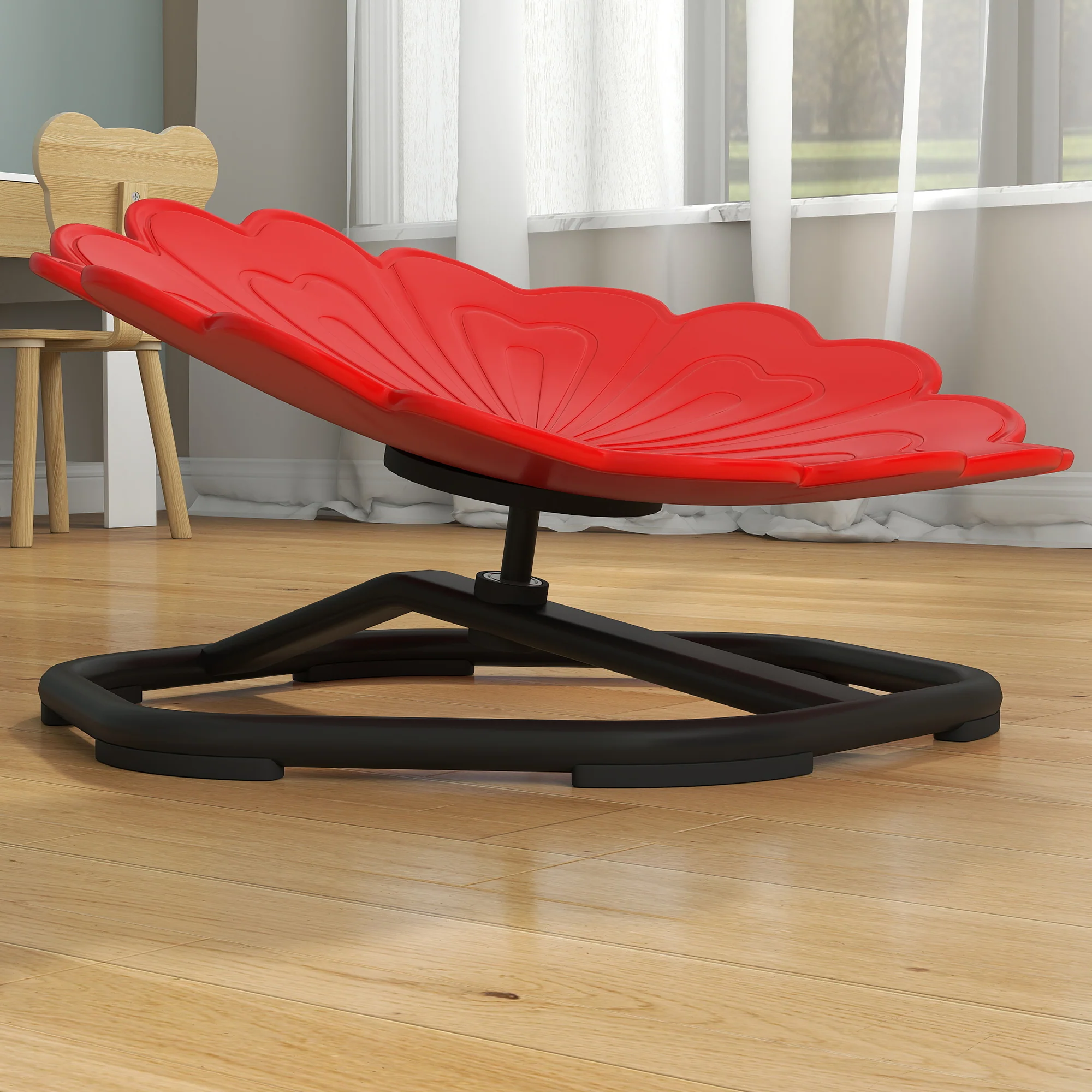 AIYAPLAY Sensory Spinning Chair, Kids Swivel Chair, Red - Image 9