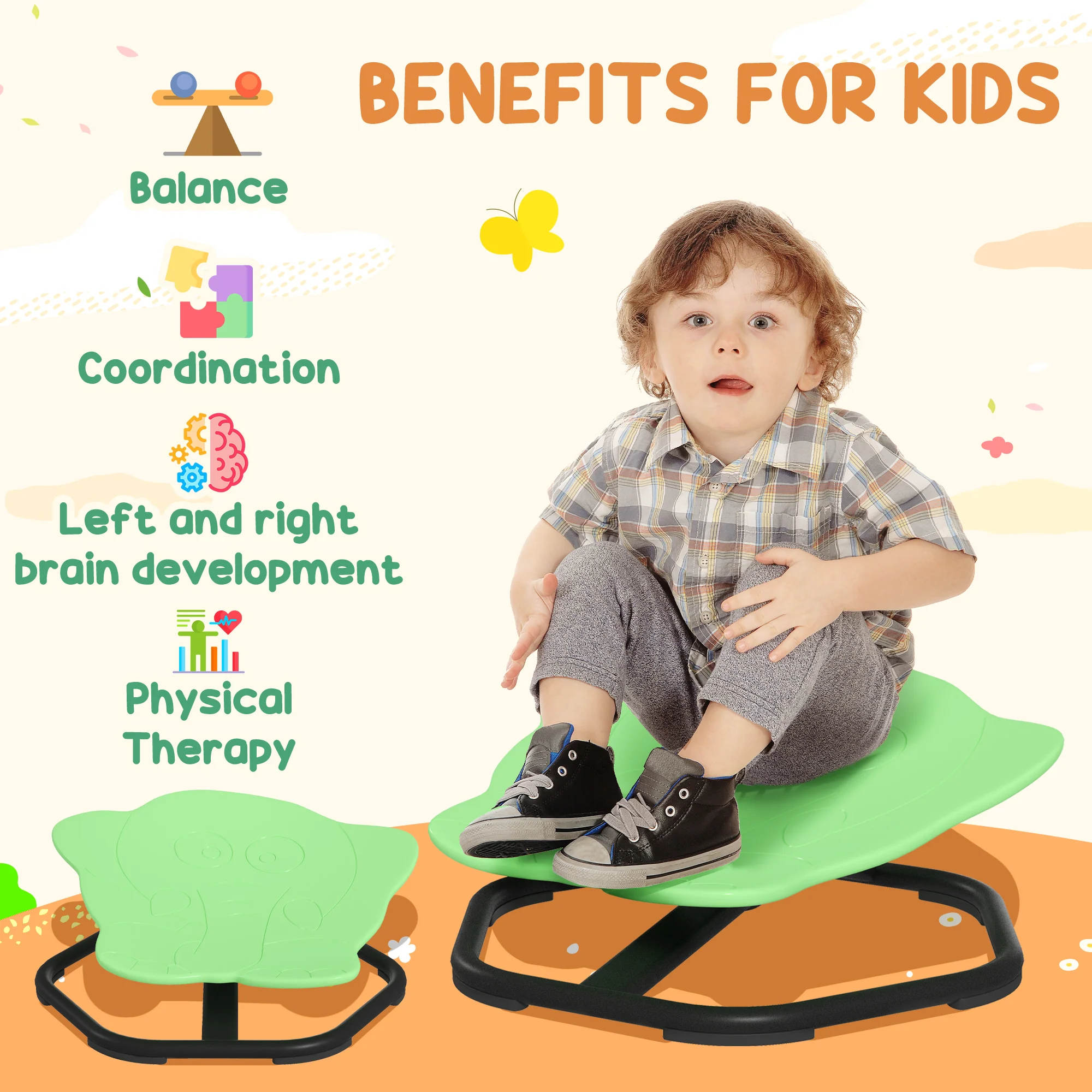 AIYAPLAY Spinning Chair for Autism, Sensory Spinning Chair - Image 4