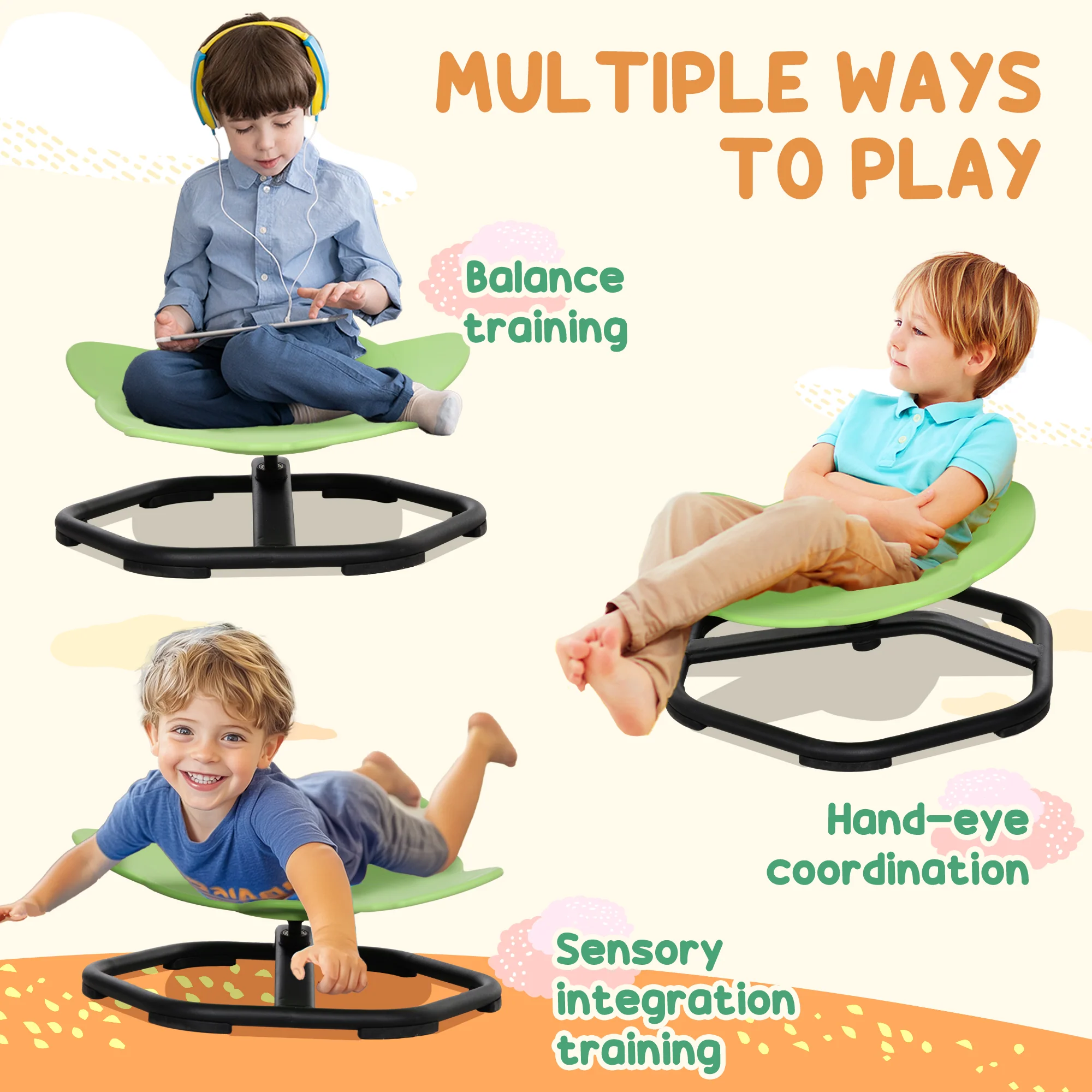 AIYAPLAY Spinning Chair for Autism, Sensory Spinning Chair - Image 7