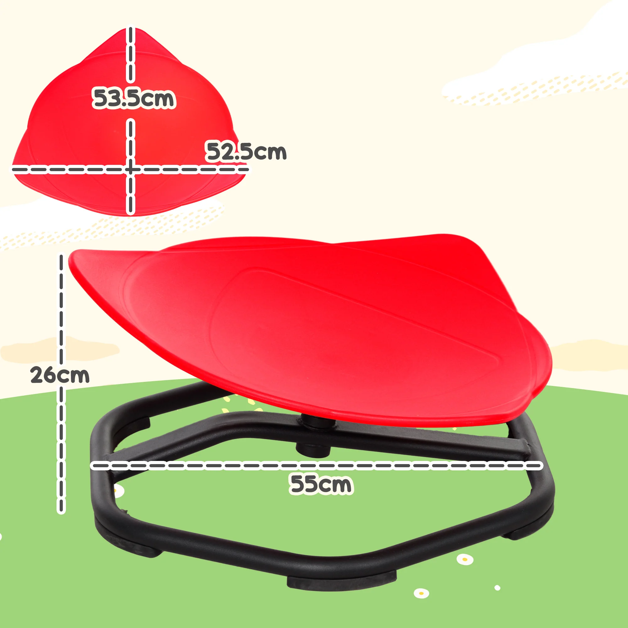 AIYAPLAY Spinning Chair For Autism Sit And Spin, Coordination & Balance, Red - Image 6
