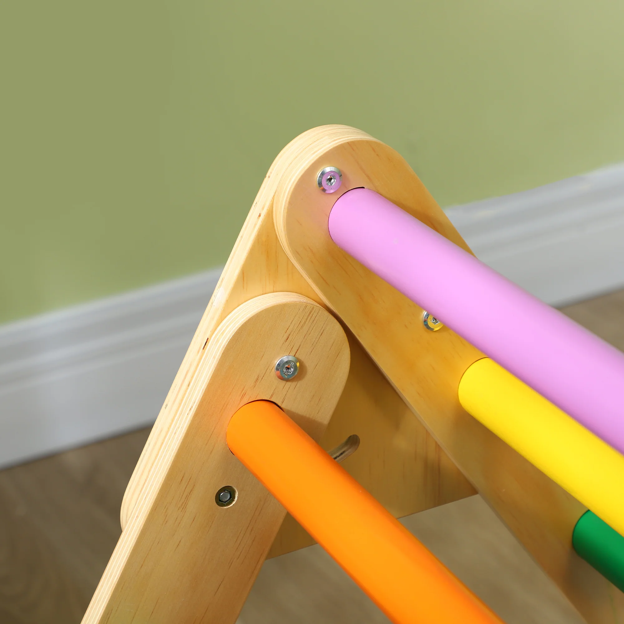 AIYAPLAY Toddler Climbing Frame, Wooden Indoor Pikler Triangle Set - Image 9