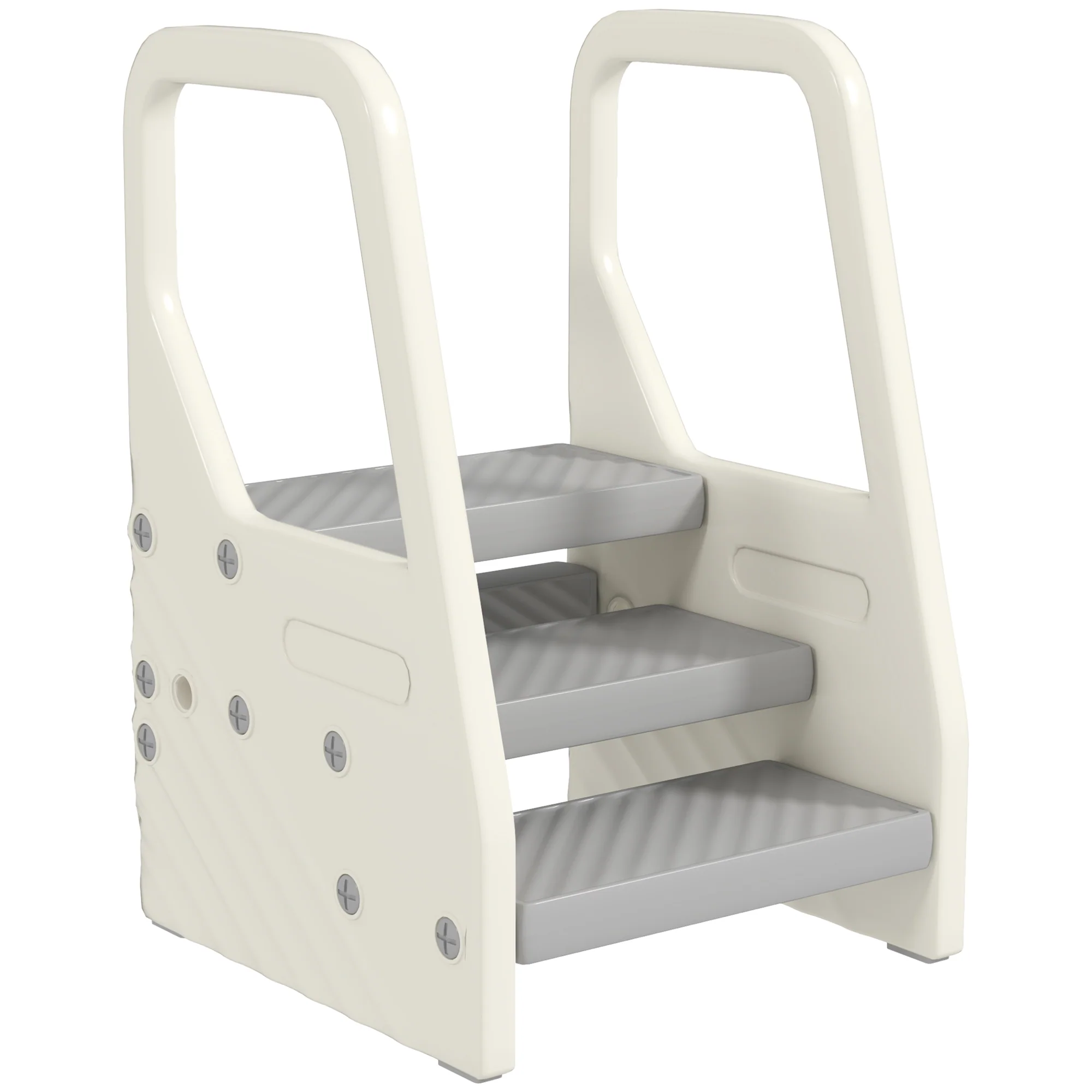 AIYAPLAY Toddler Tower, Adjustable 3 Step Kitchen Stool Helper For 2-5 Years