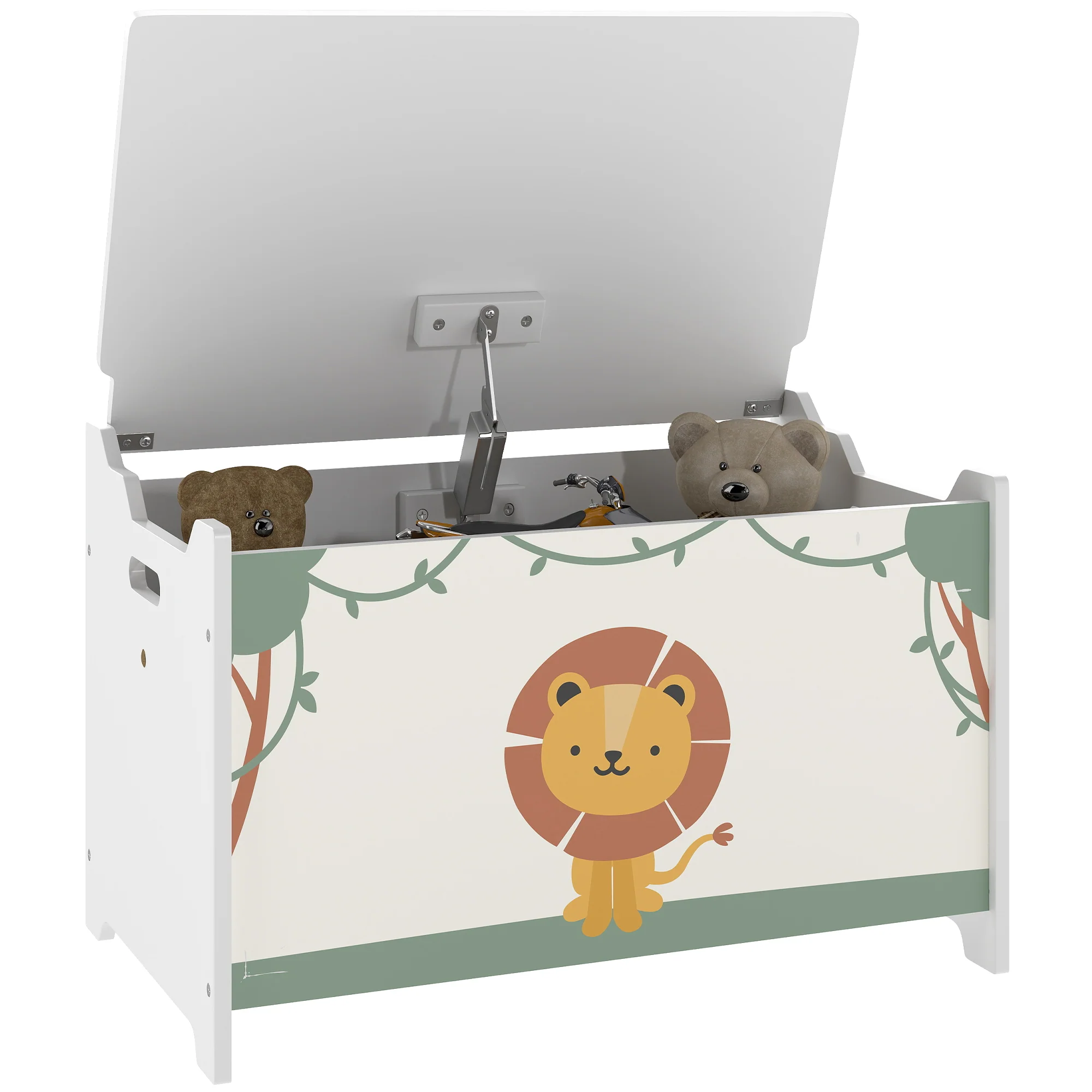 AIYAPLAY Toy Box With Lid, Safety Hinges For Kids, Nursery, Bedroom,