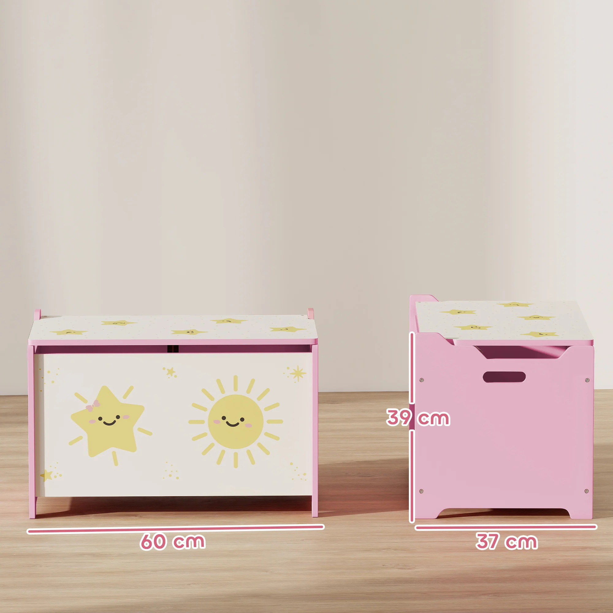 AIYAPLAY Toy Box With Lid, Safety Hinges For Kids, Nursery, Bedroom, - Image 14
