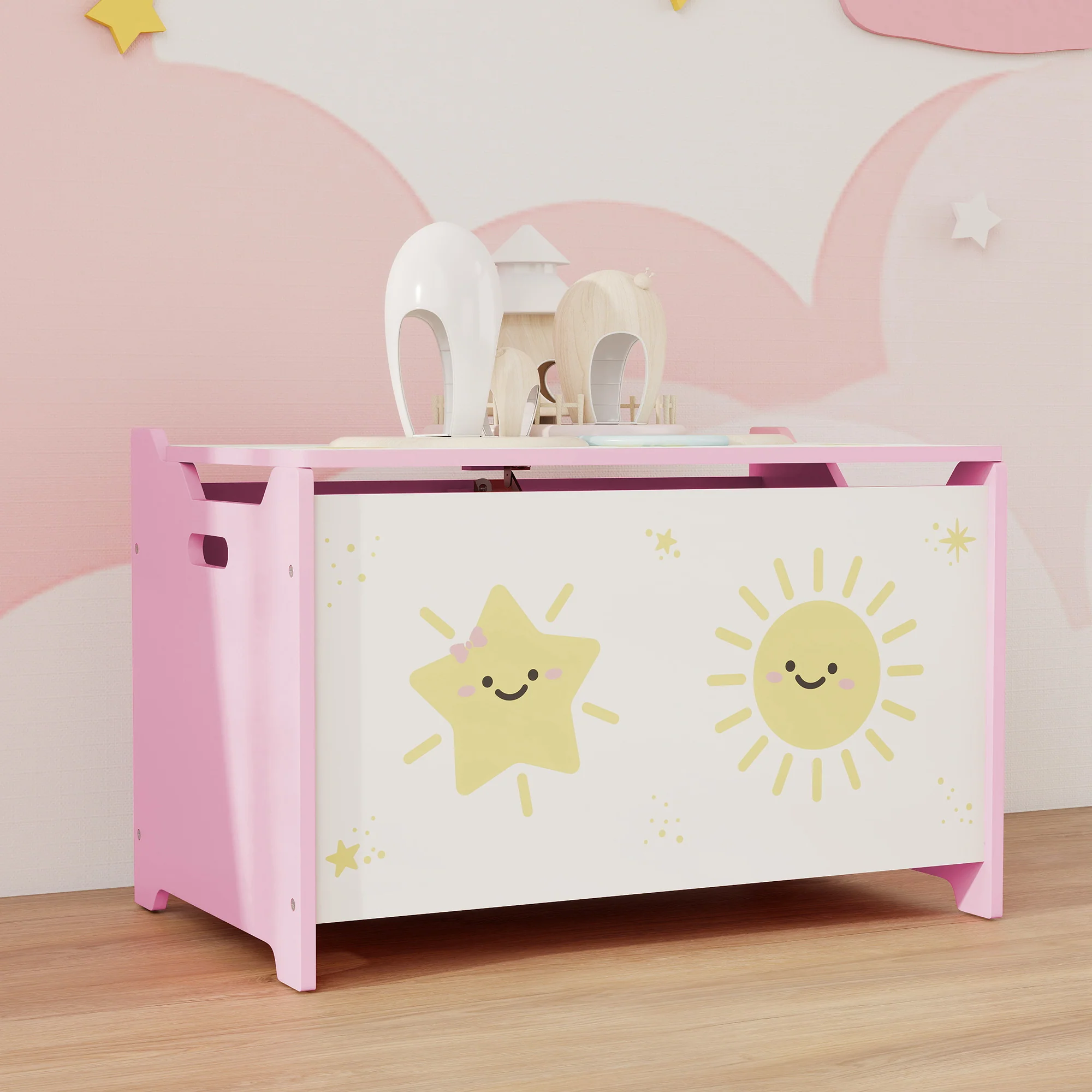 AIYAPLAY Toy Box With Lid, Safety Hinges For Kids, Nursery, Bedroom, - Image 18