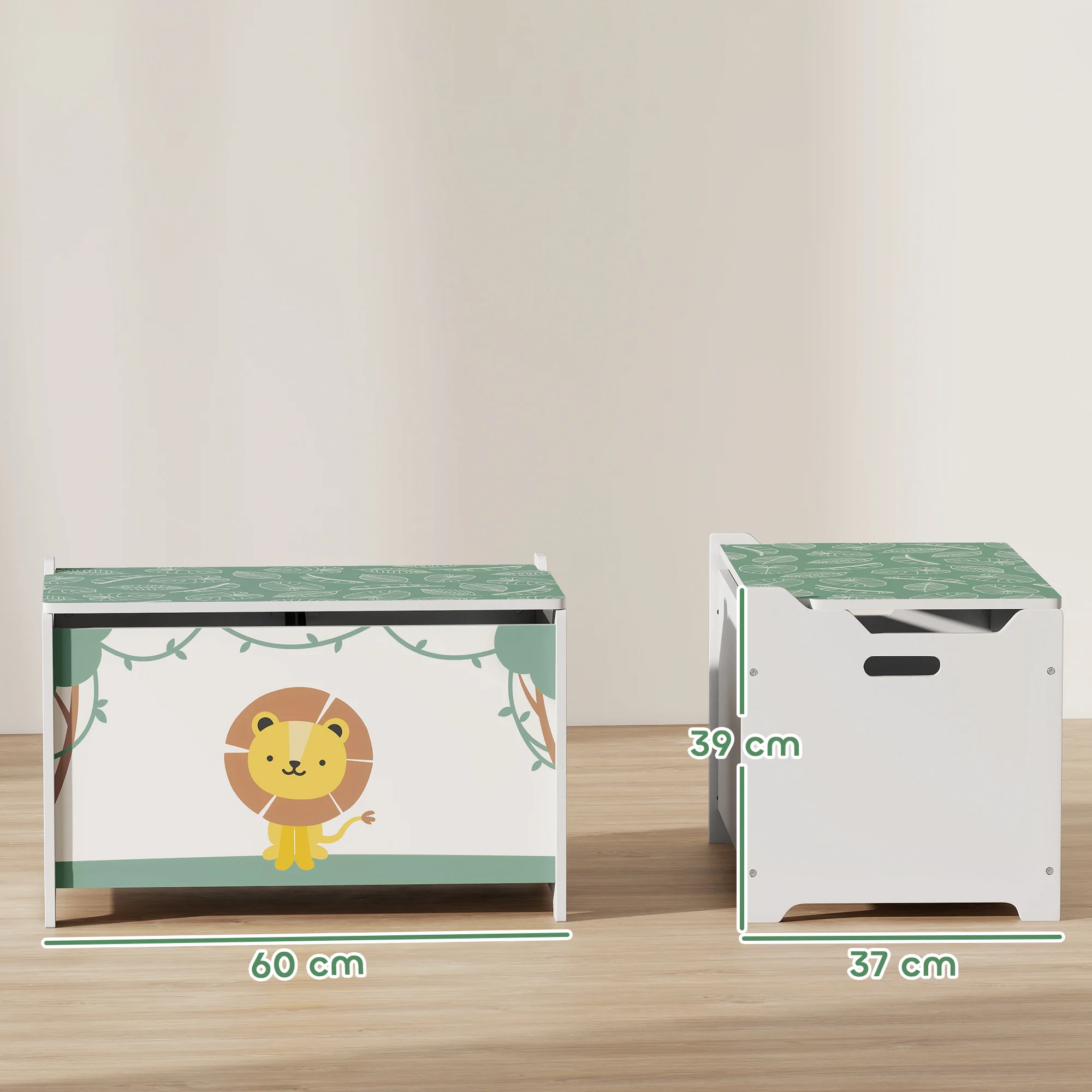AIYAPLAY Toy Box With Lid, Safety Hinges For Kids, Nursery, Bedroom, - Image 5