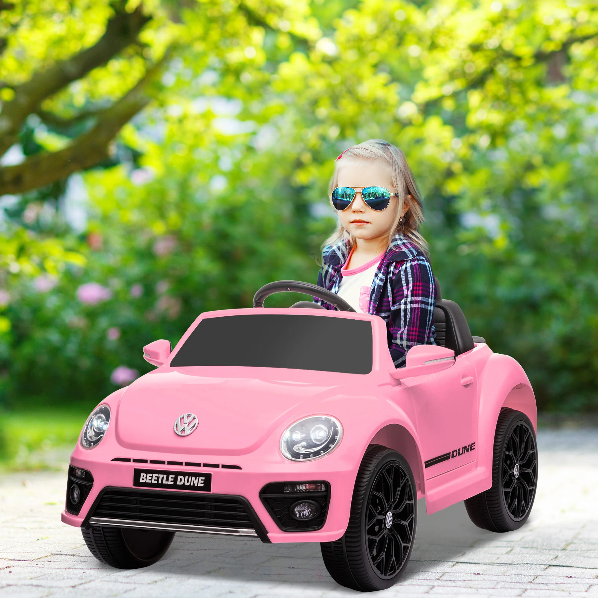 AIYAPLAY Volkswagen Beetle Licensed 12V Ride On Car W/ Remote Control - Image 2