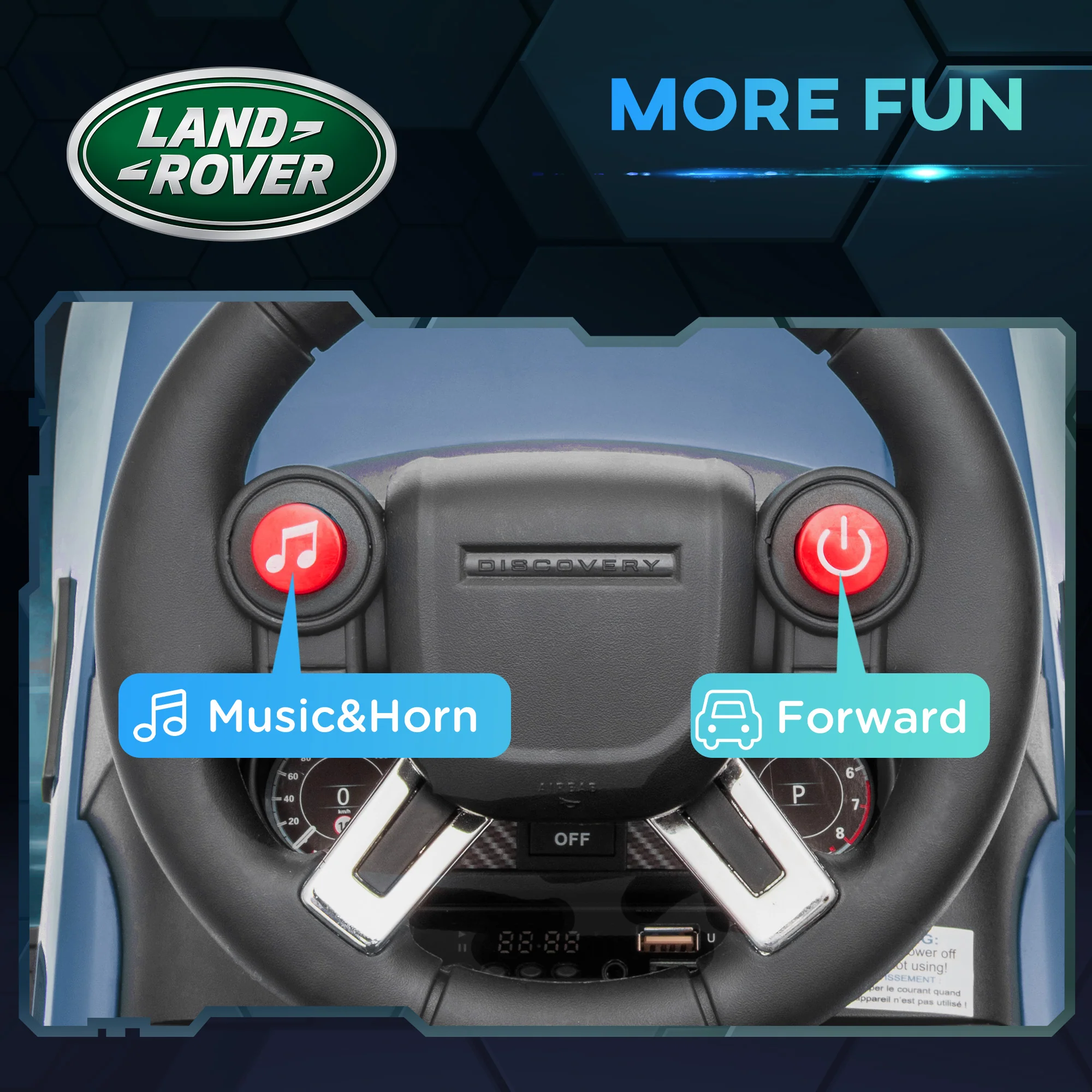 AIYAPLAY Land Rover Licensed Kids Electric Ride On Car Sliding Car - Image 24