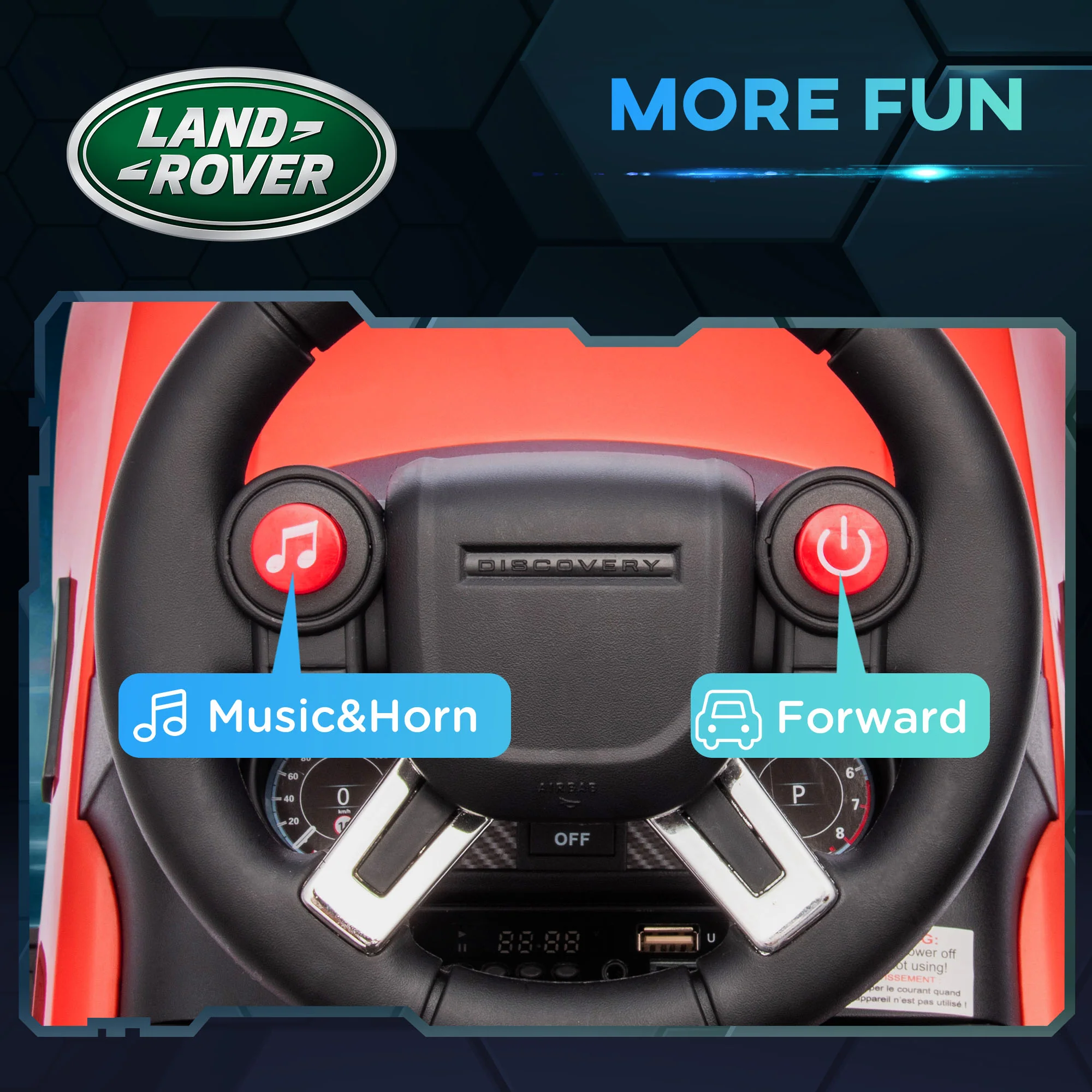 AIYAPLAY Land Rover Licensed Kids Electric Ride On Car Sliding Car - Image 6