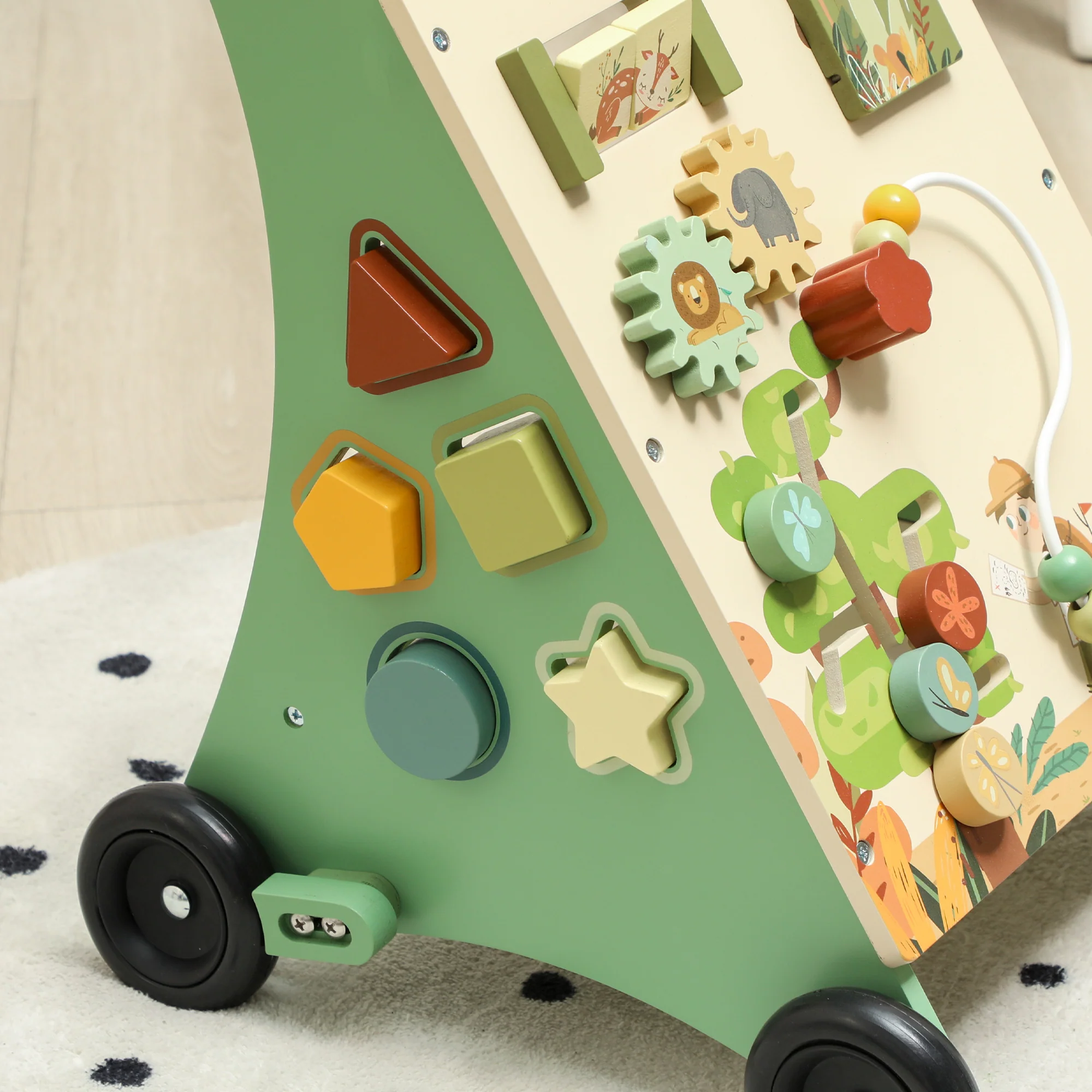 AIYAPLAY Wooden Baby Walker with Speed Control, Montessori-Inspired Centre - Image 8