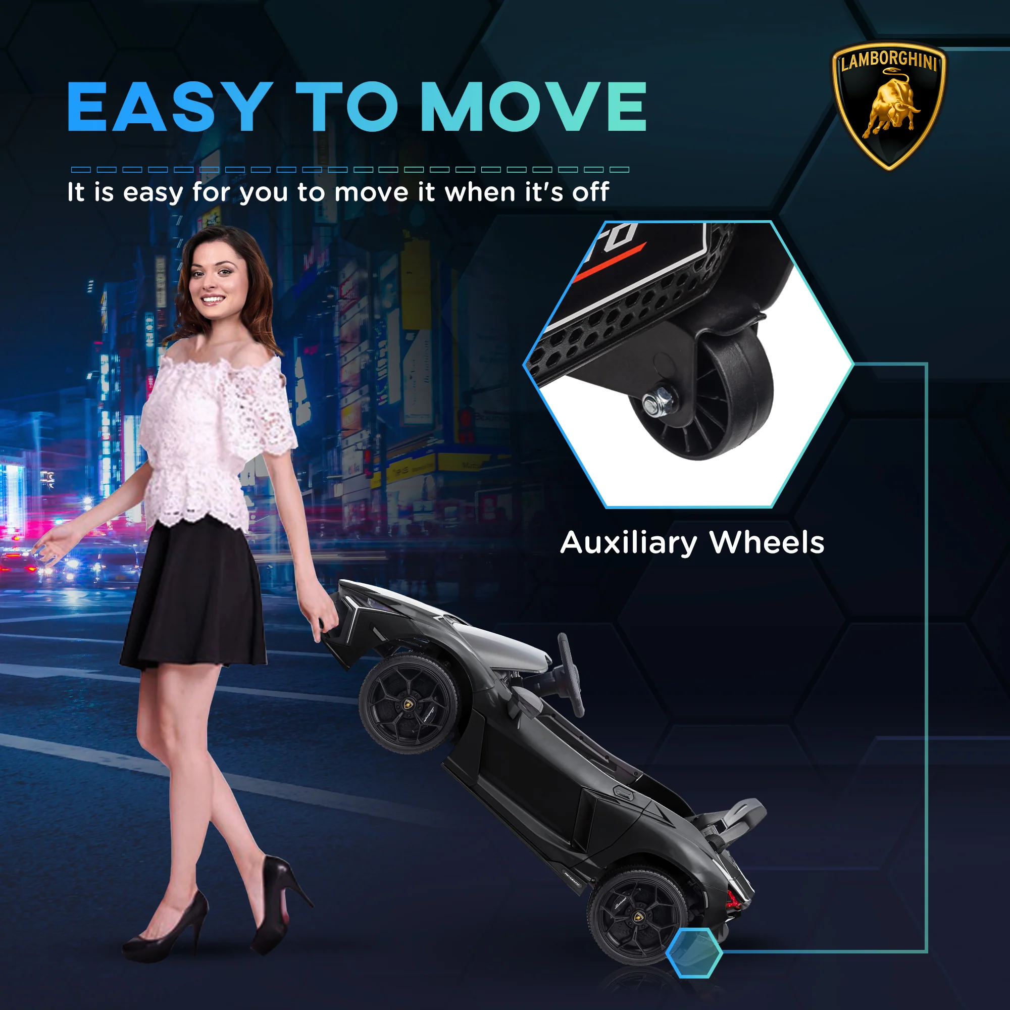 AIYAPLAY Lamborghini Revuelto Licensed Ride On Car W/ Suspension - Image 13