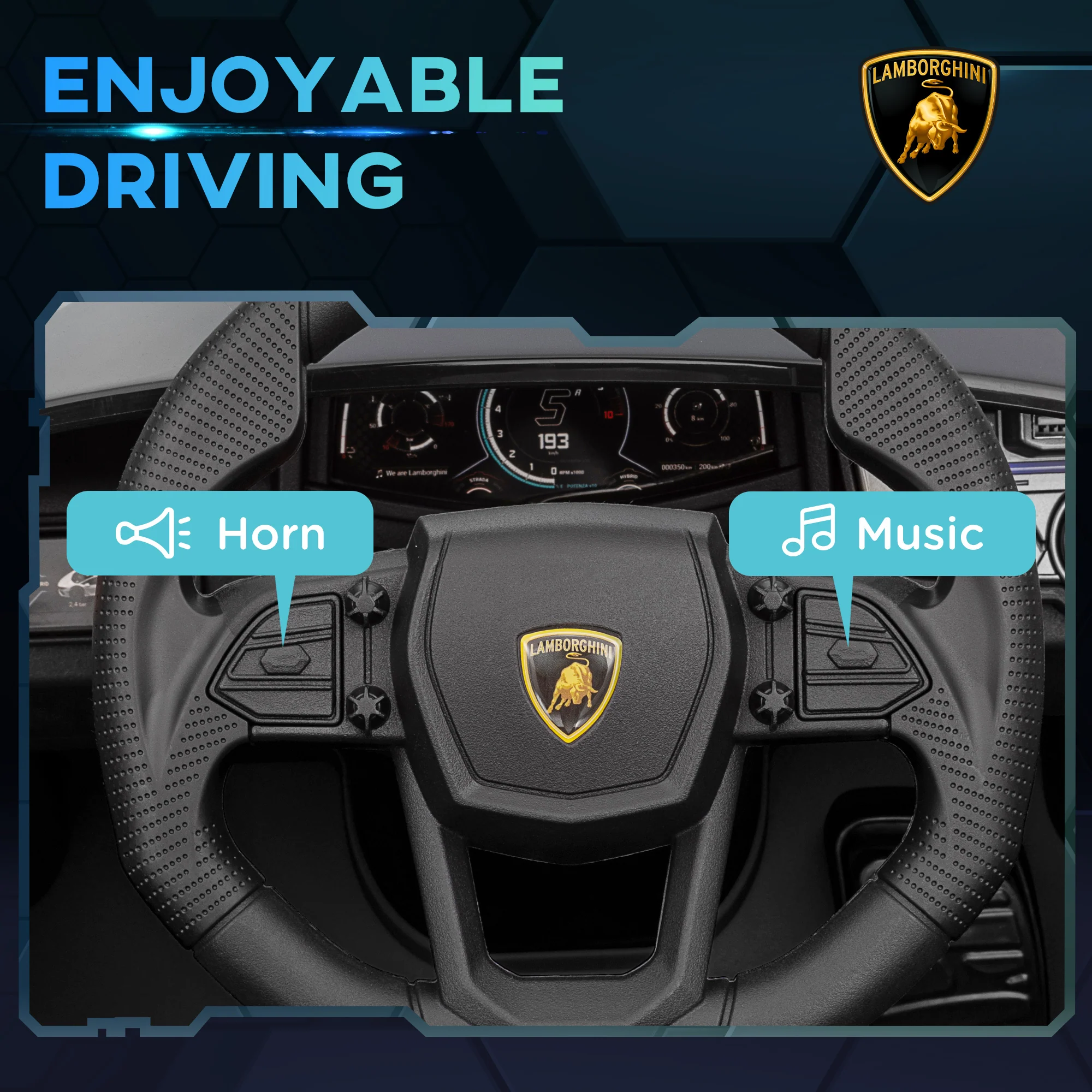 AIYAPLAY Lamborghini Revuelto Licensed Ride On Car W/ Suspension - Image 16