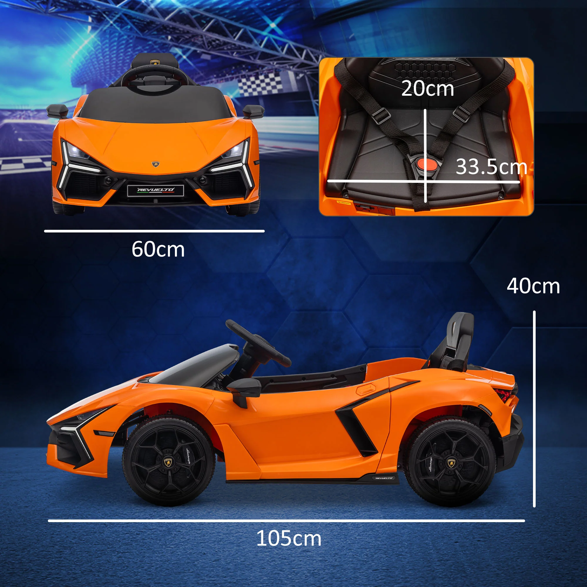 AIYAPLAY Lamborghini Revuelto Licensed Ride On Car W/ Suspension - Image 23