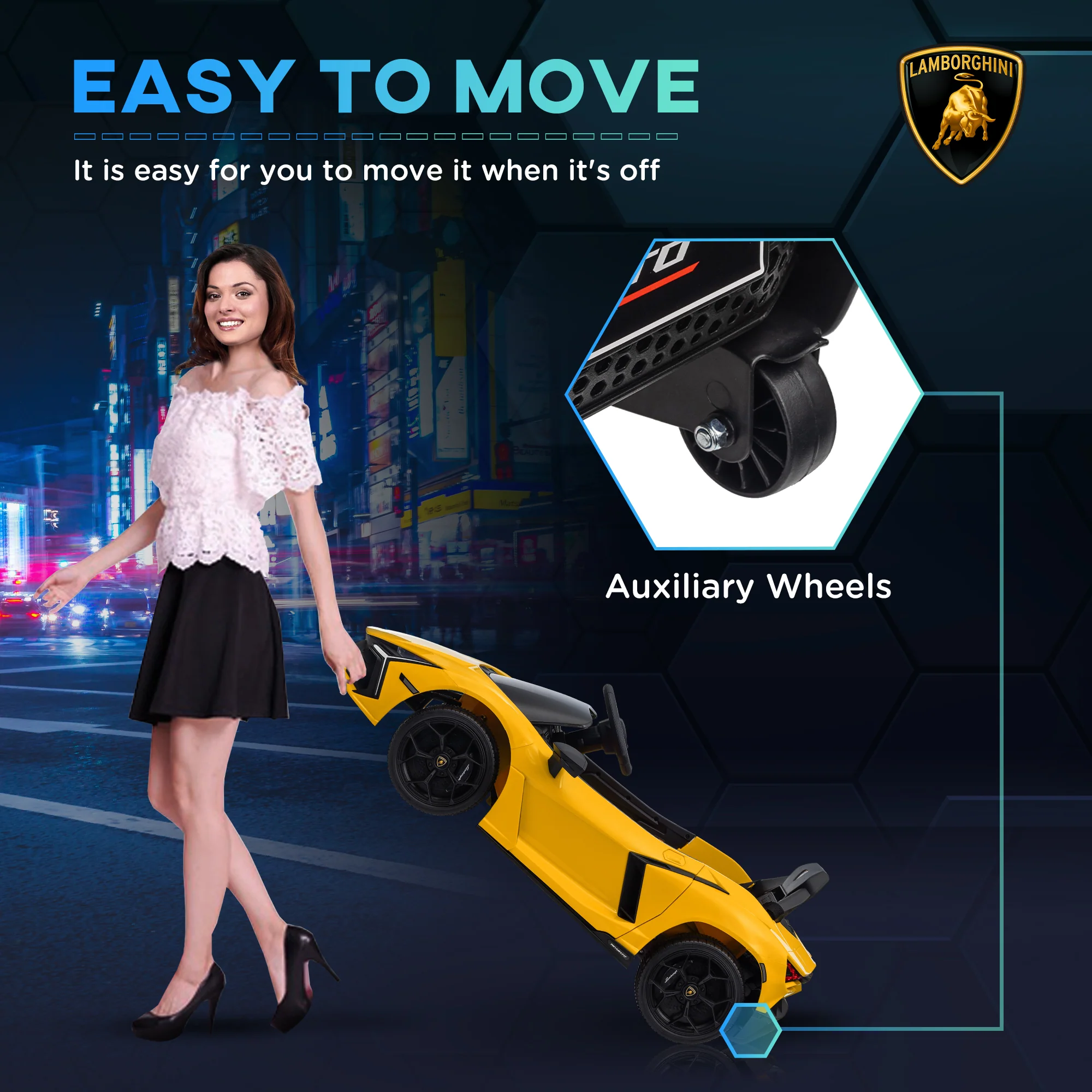 AIYAPLAY Lamborghini Revuelto Licensed Ride On Car W/ Suspension - Image 4