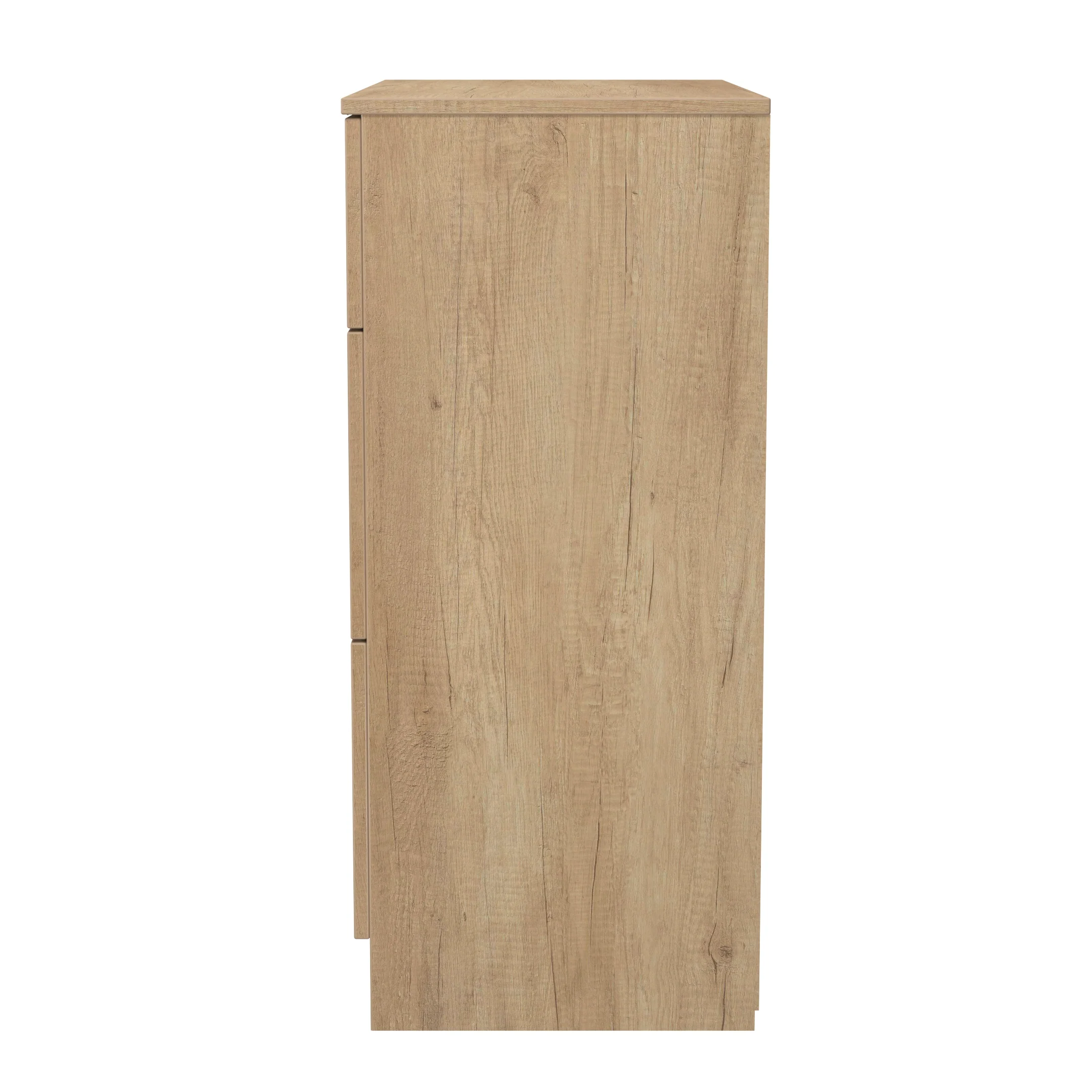 Alaska Ready Assembled 3 Drawer Deep Chest in Slat Effect & Nebraska Oak - Image 2