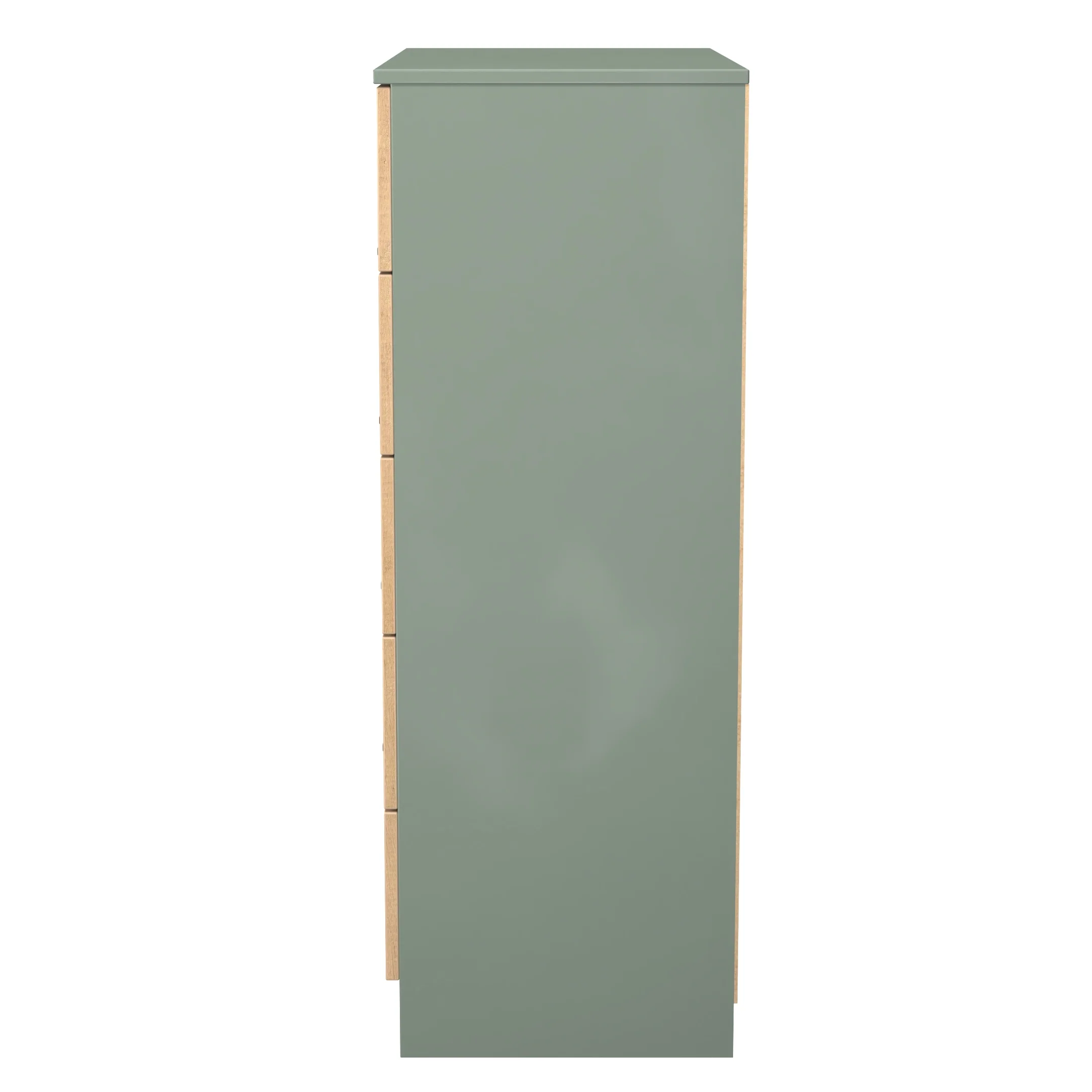 Alaska Ready Assembled 5 Drawer Chest in Slat Effect & Reed Green - Image 3