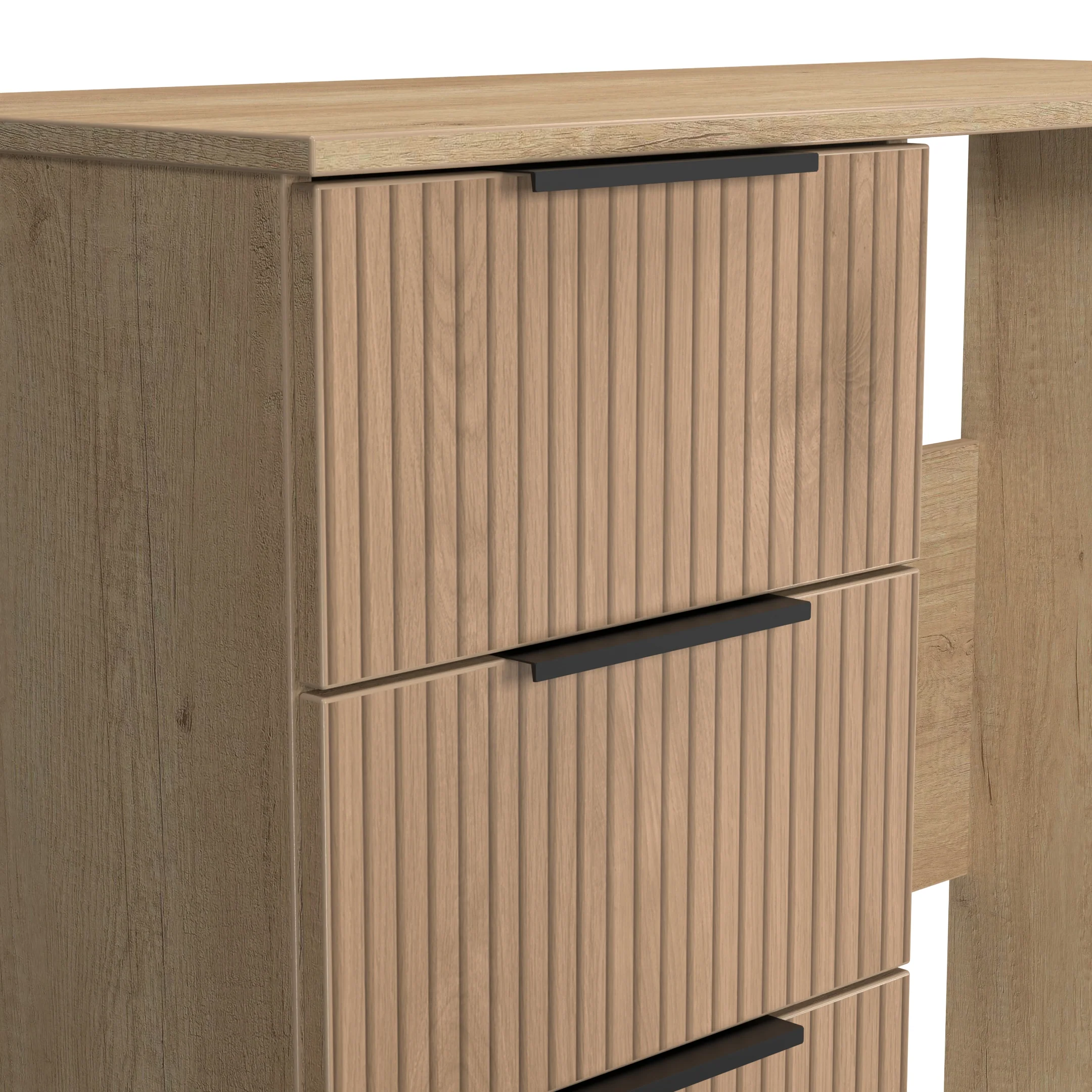 Alaska Ready Assembled Vanity in Slat Effect & Nebraska Oak - Image 4