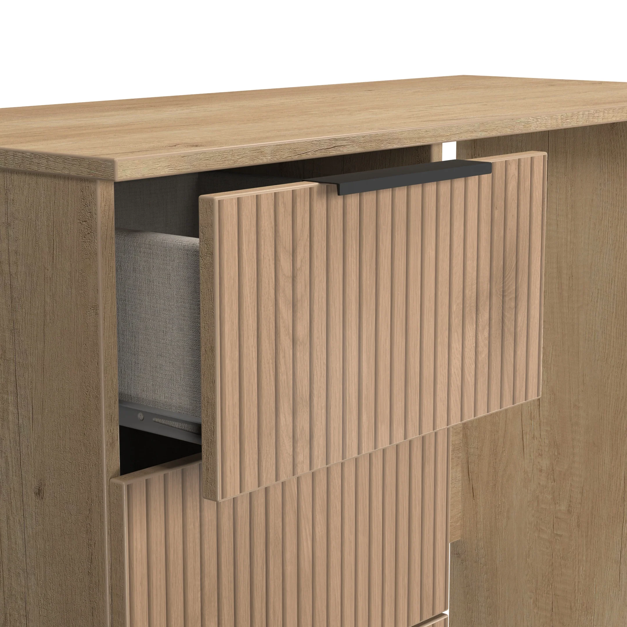 Alaska Ready Assembled Vanity in Slat Effect & Nebraska Oak - Image 5