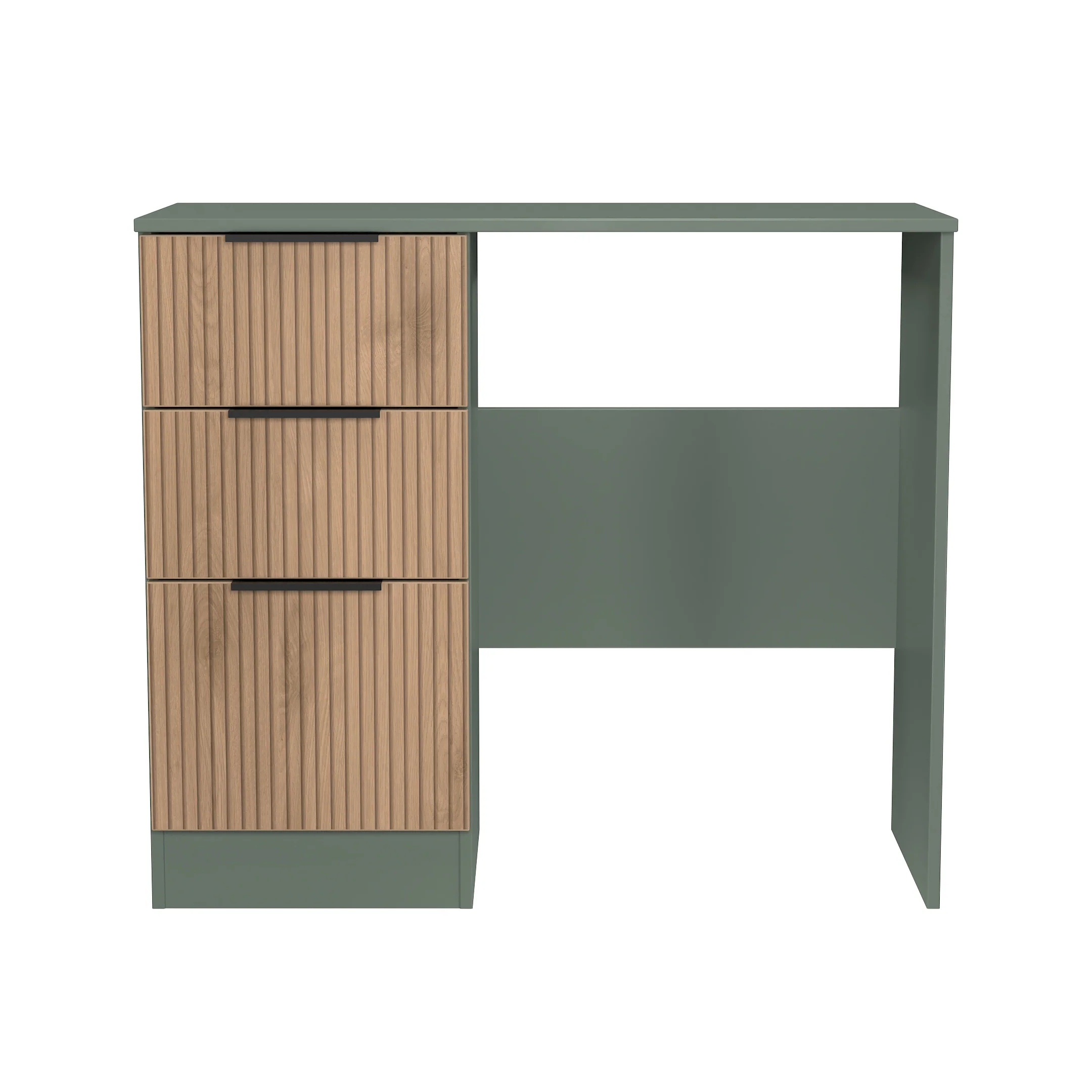 Alaska Ready Assembled Vanity in Slat Effect & Reed Green - Image 2