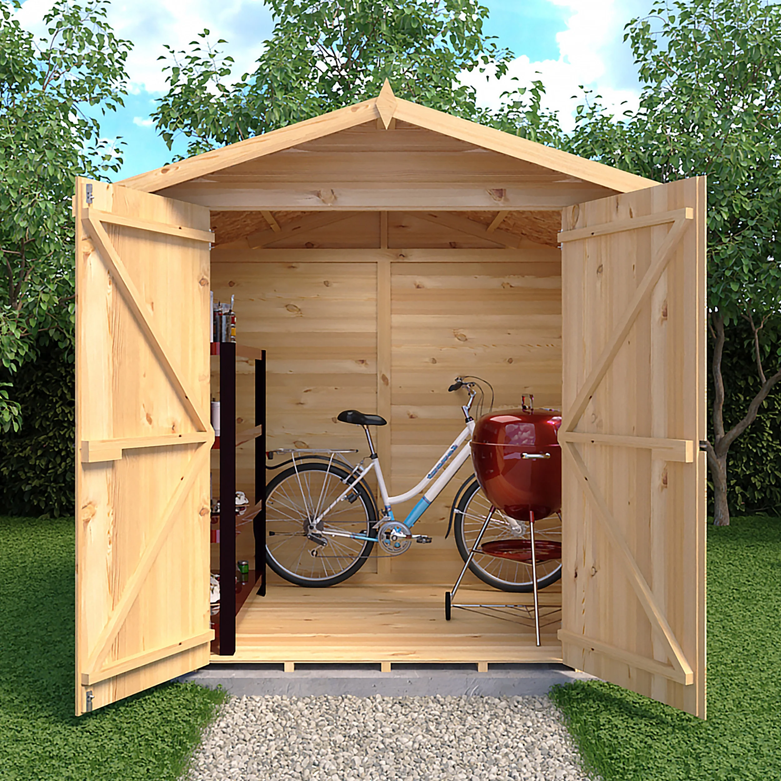 Alderney 7 X 5 Shiplap Apex Shed - Image 4