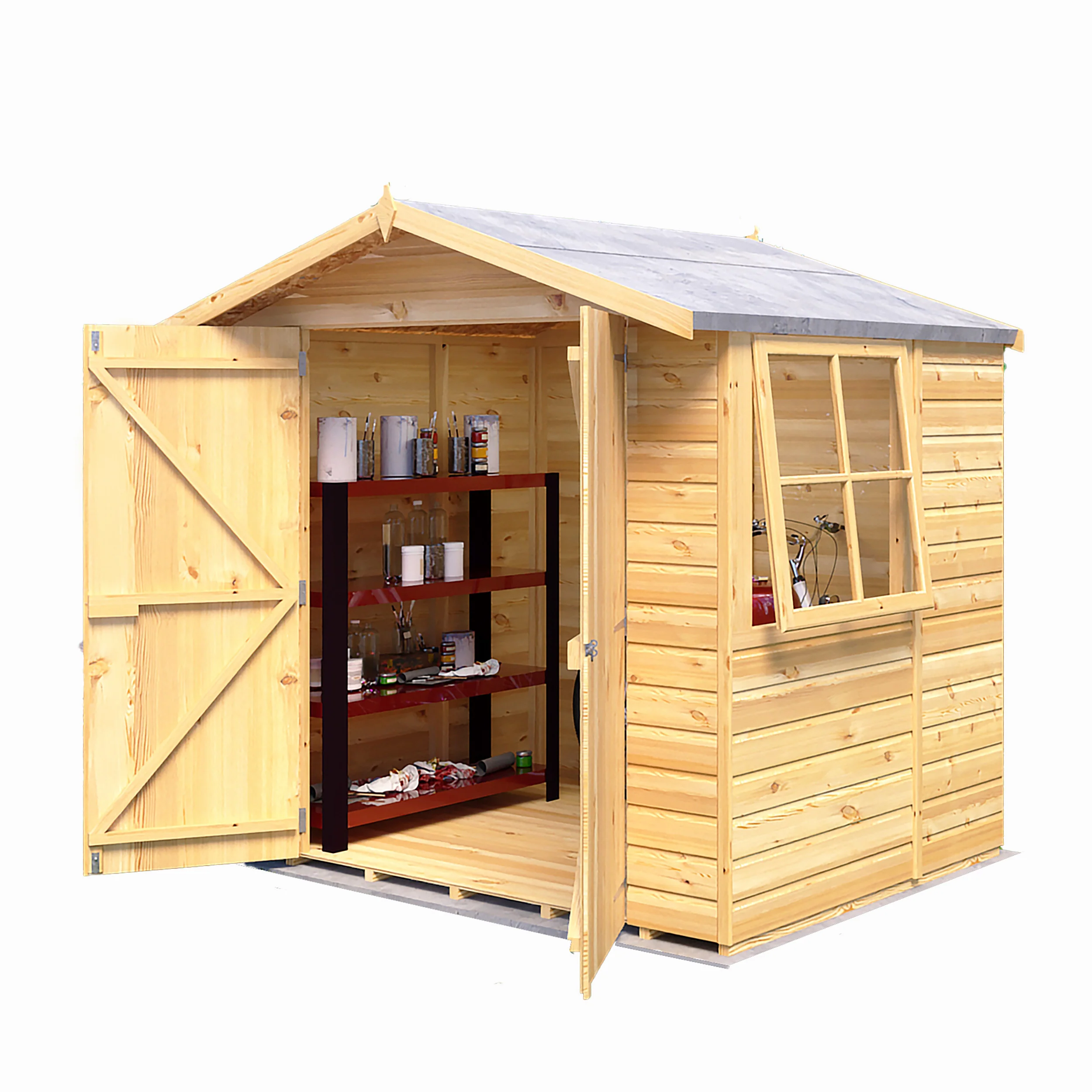 Alderney 7 X 5 Shiplap Apex Shed - Image 5