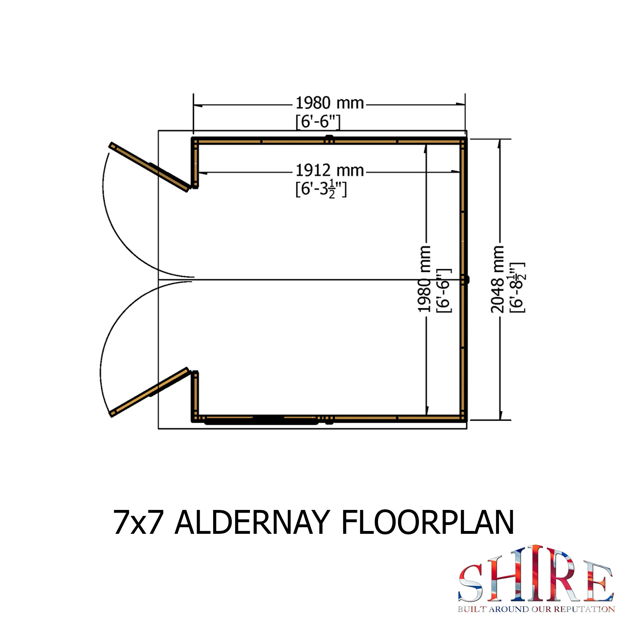 Alderney 7 X 7 Shiplap Apex Shed - Image 6