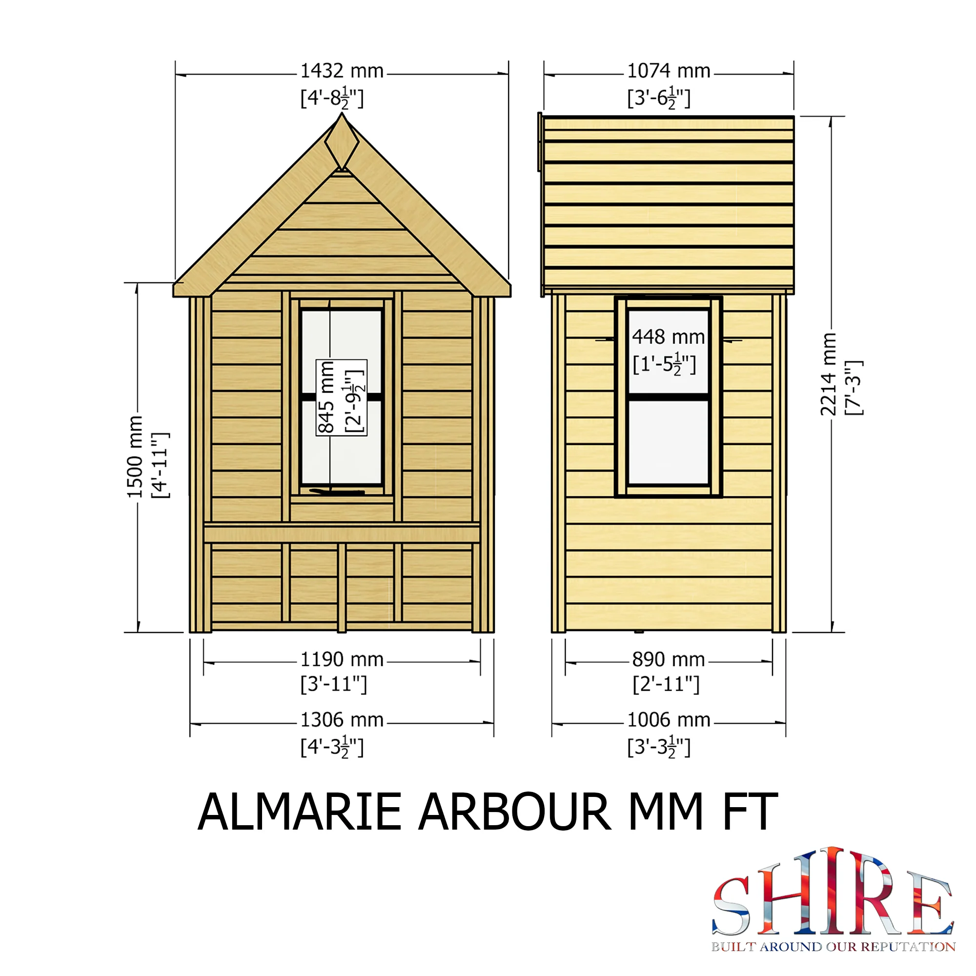Almarie Pressure Treated Arbour - Image 5